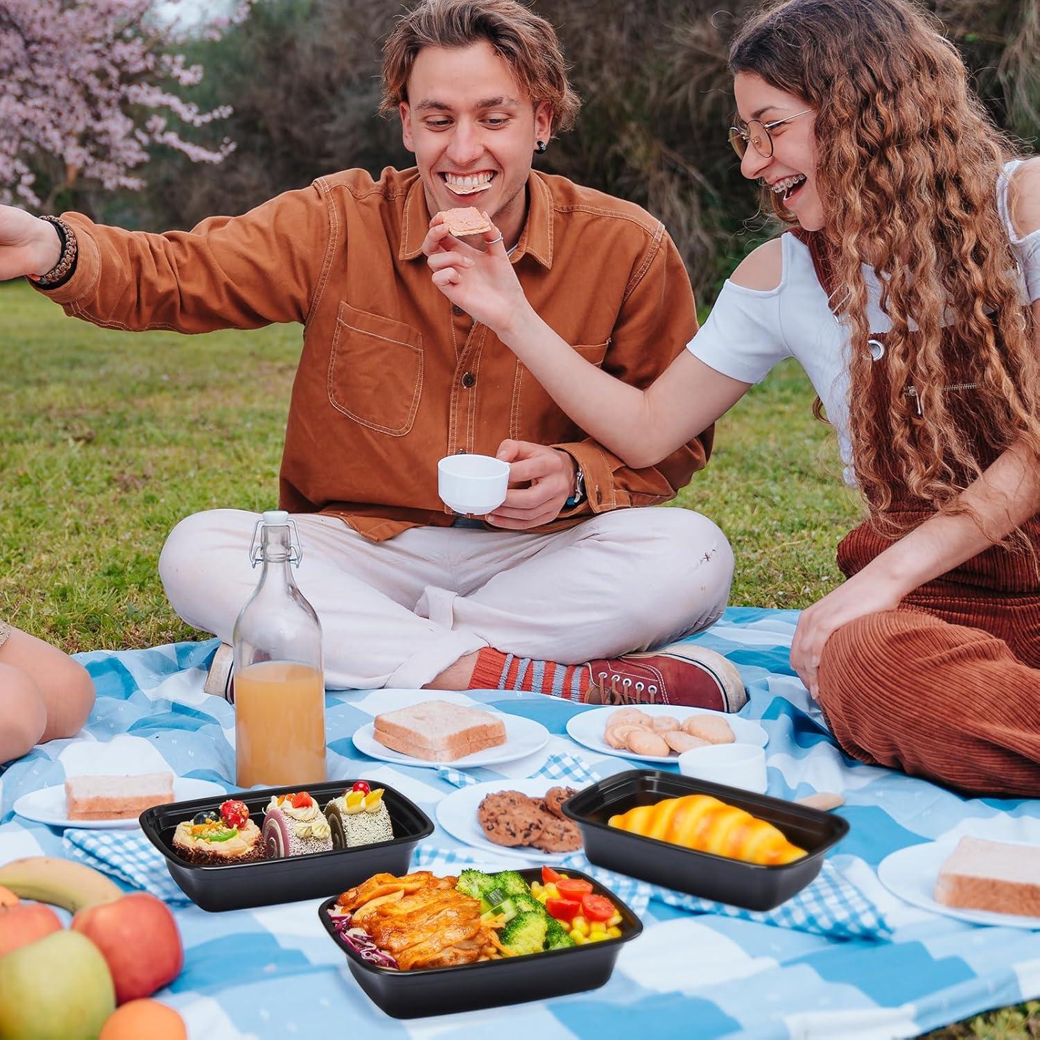 Contenedores de Comida Glotoch 34oz, Paquete de 10 Reutilizables