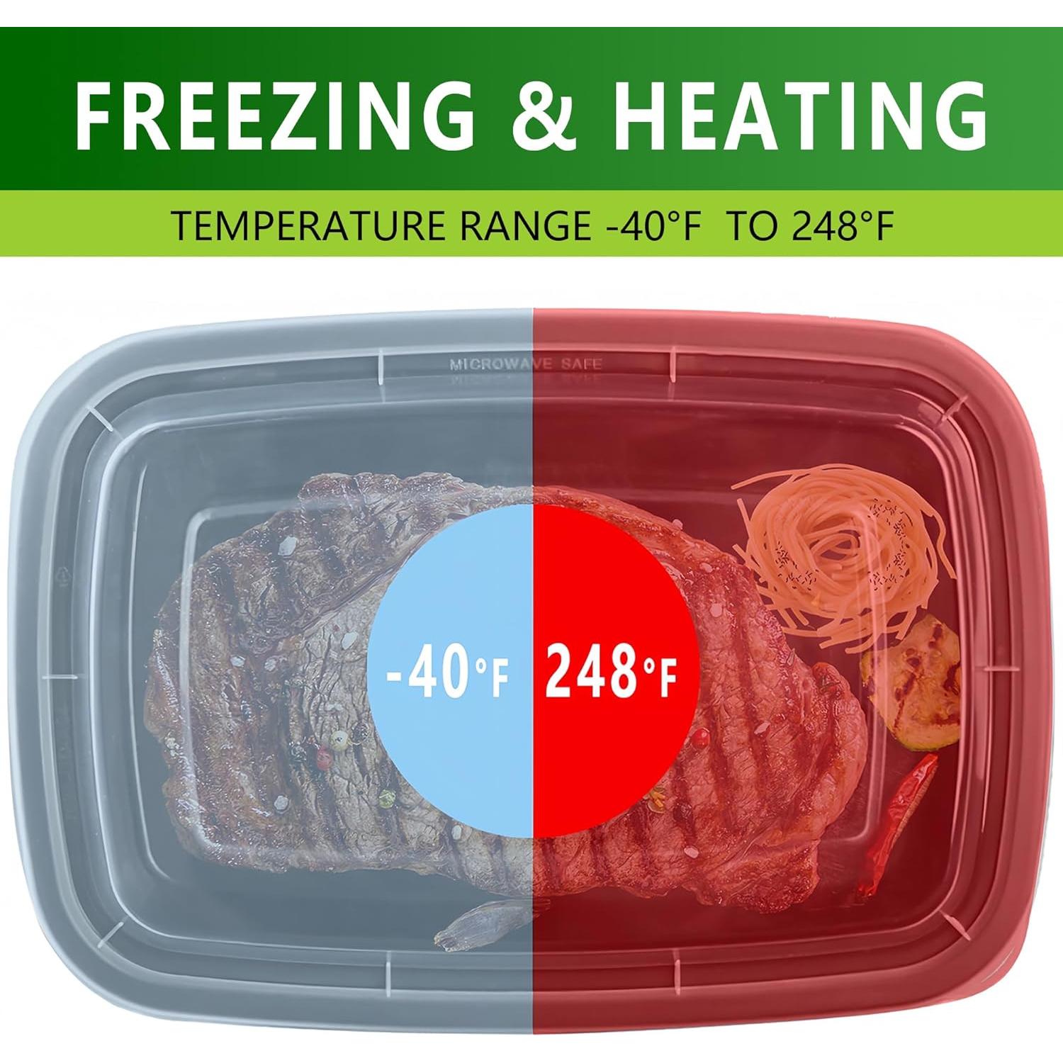 Contenedores de Comida Nutribox 20 oz 48 Piezas Reutilizables