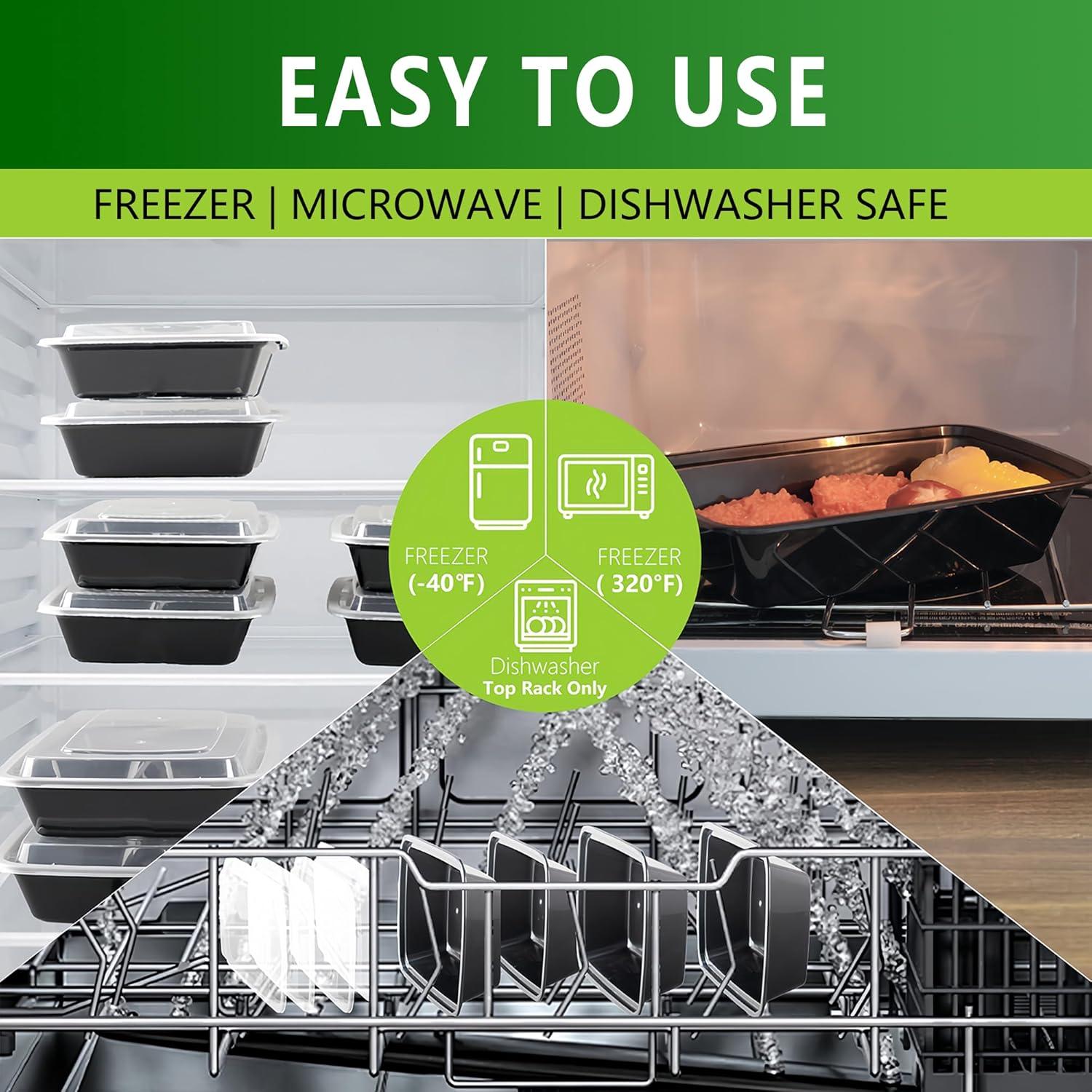 Contenedores de Comida Nutribox 20 oz 48 Piezas Reutilizables