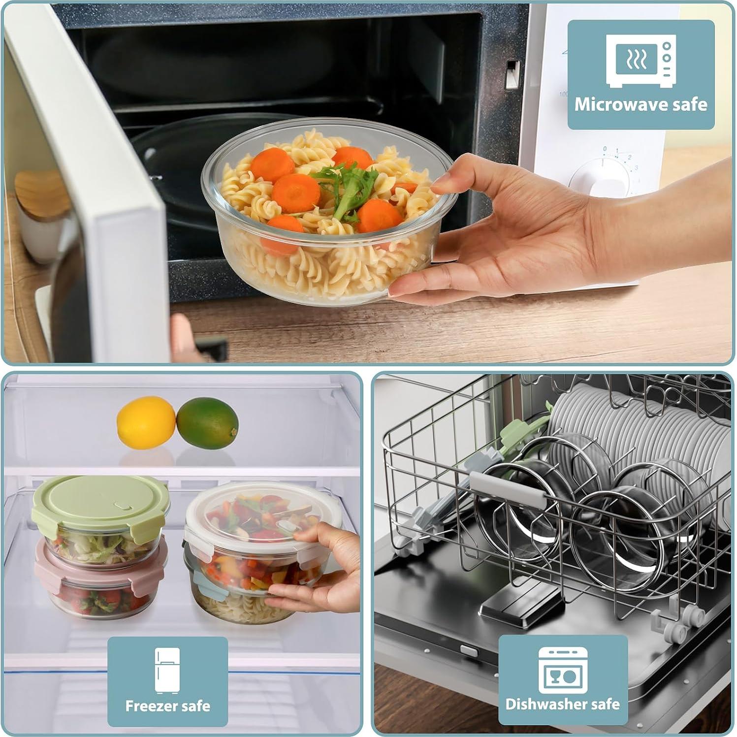 Juego de 4 Contenedores de Vidrio Freshmage 3.75 Tazas