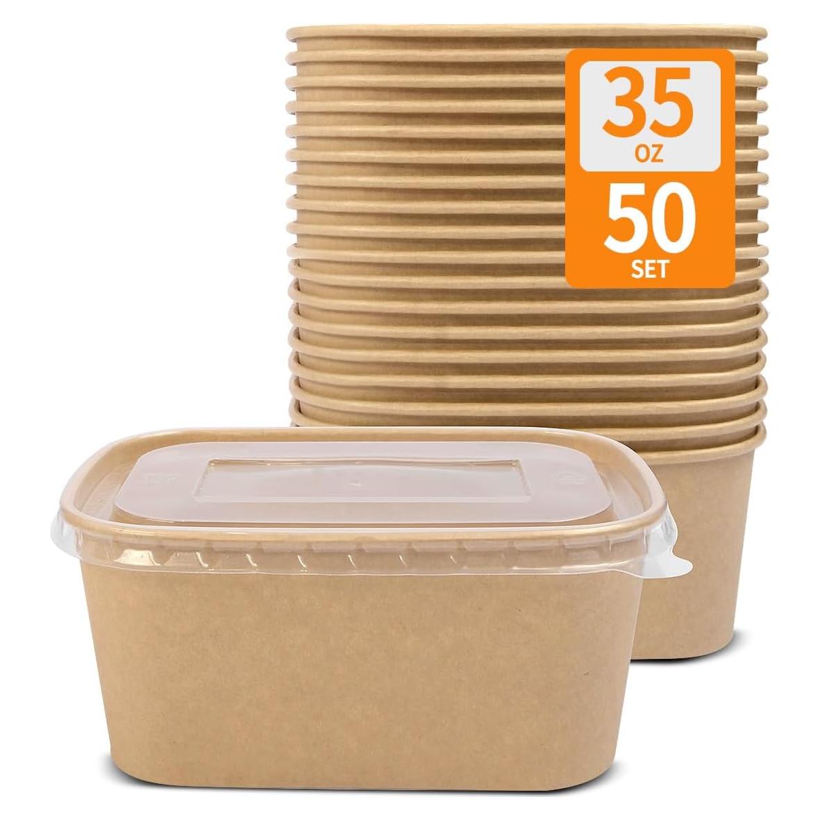 Contenedores de Comida Desechables Celel 35 oz - 50 Piezas