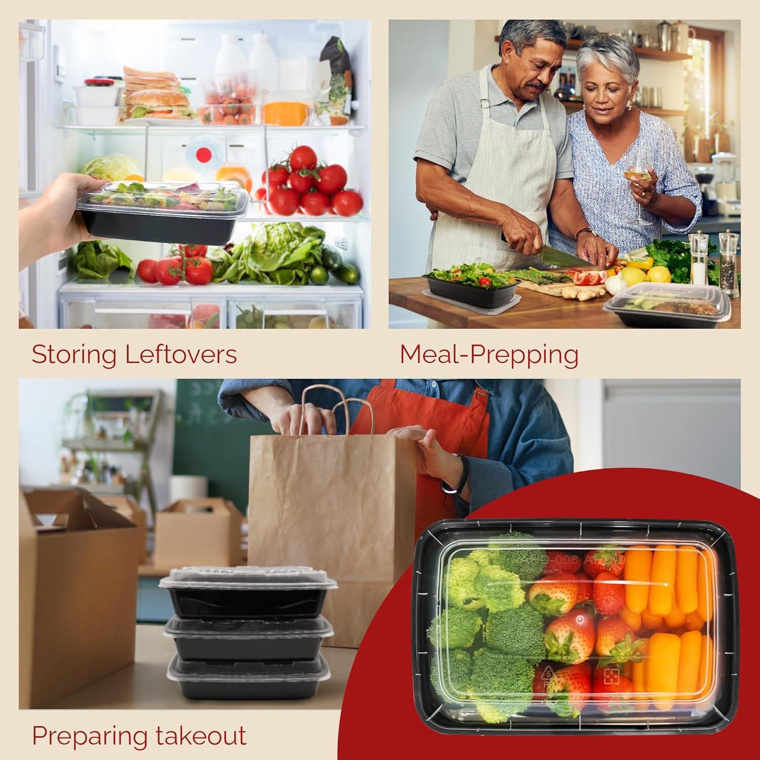 Contenedores de Comida Reli. 24 oz Rectangulares - 25 Paquete