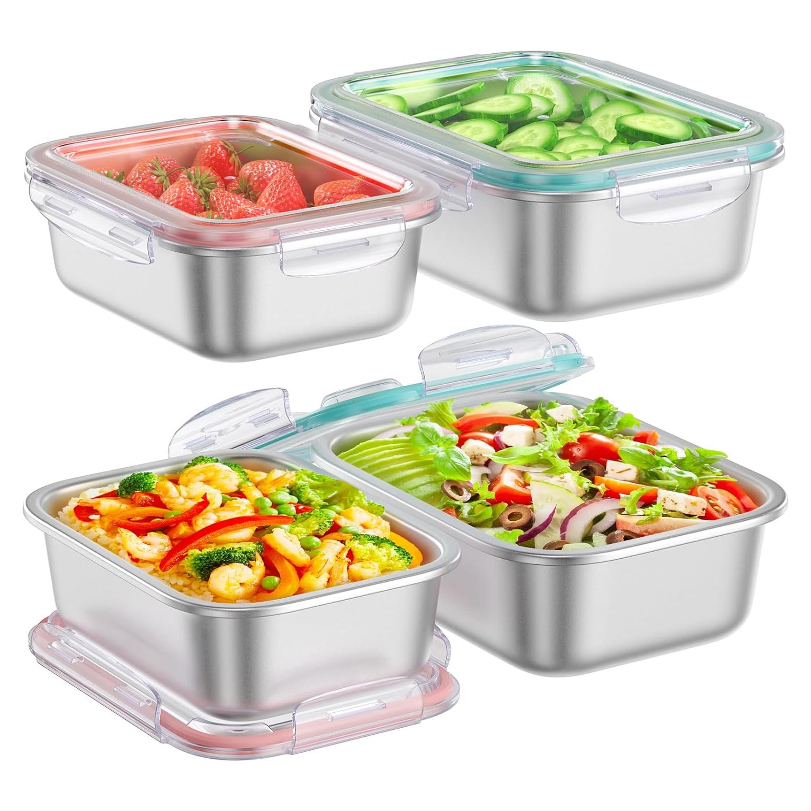 Juego de 8 Contenedores de Almacenamiento Fynova 41oz y 24oz