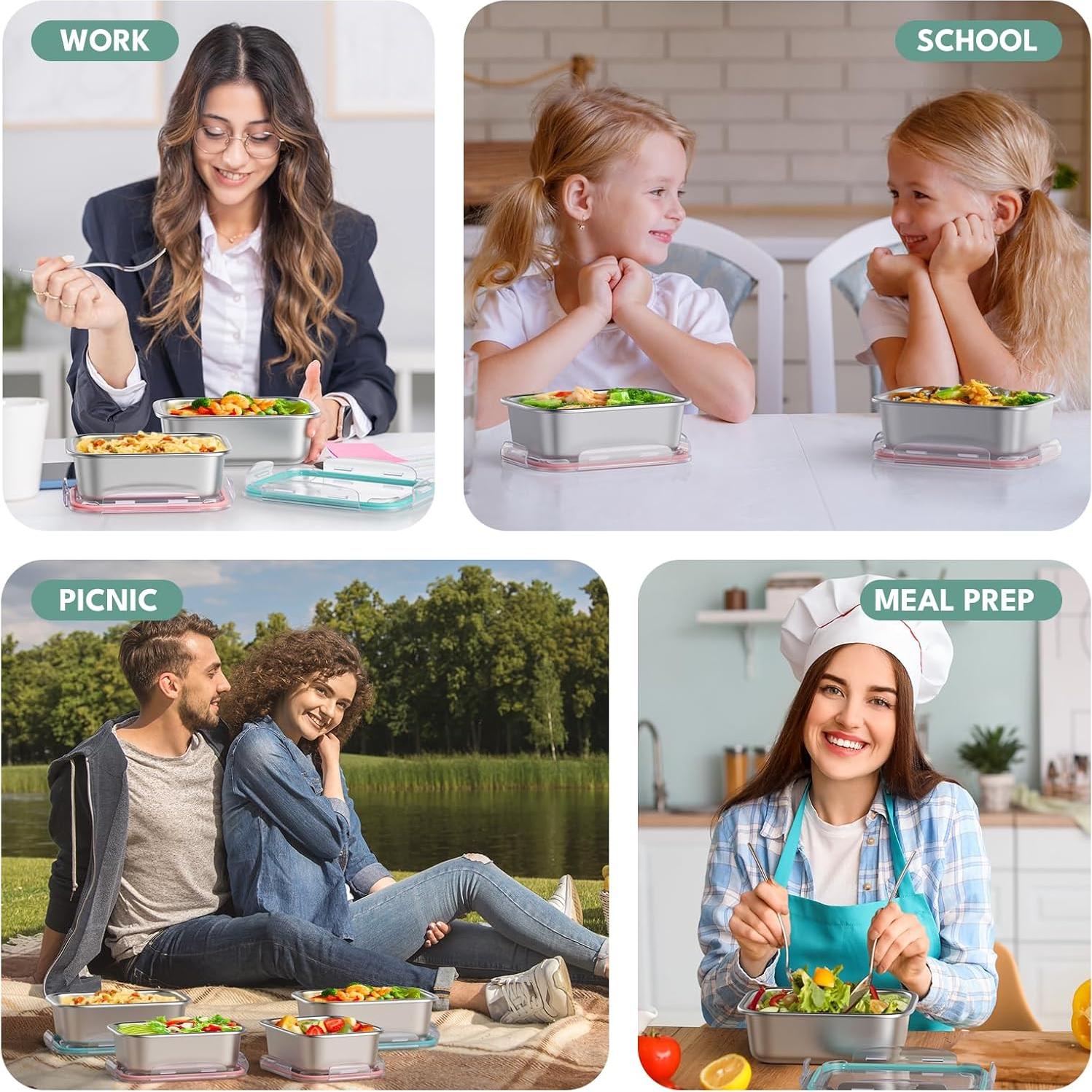 Juego de 8 Contenedores de Almacenamiento Fynova 41oz y 24oz