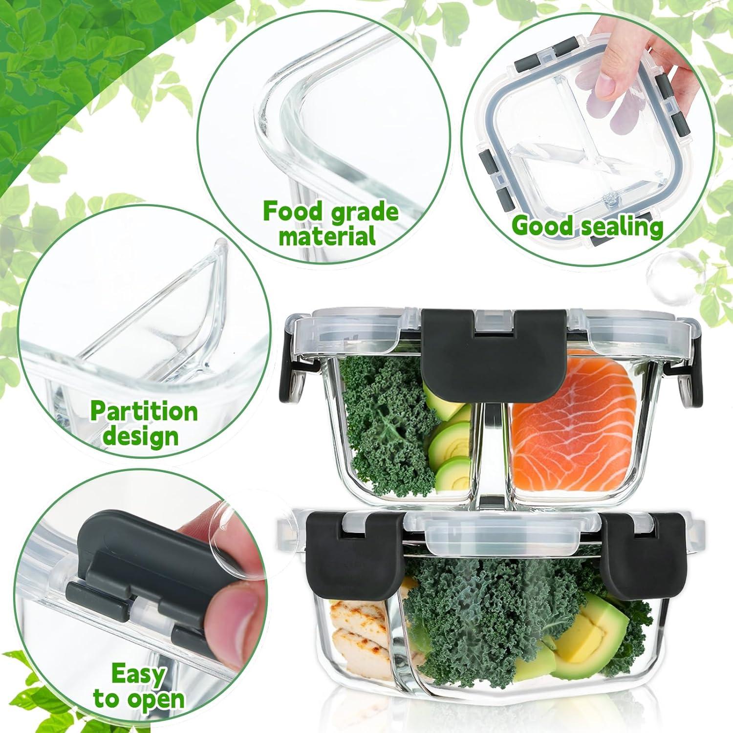 Paquete de 5 Contenedores de Comida Bariátrica ZUNKNOD 240 ml