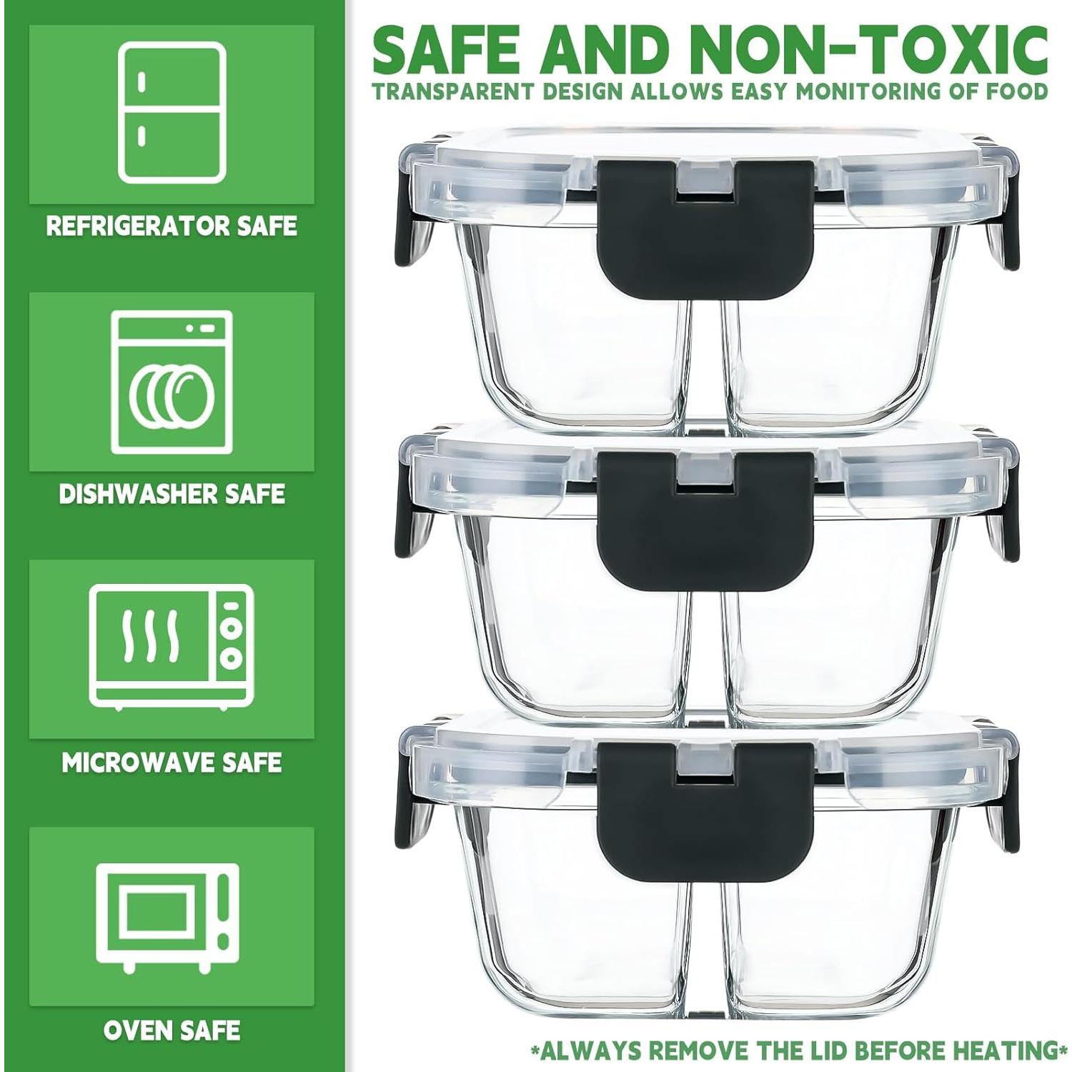 Paquete de 5 Contenedores de Comida Bariátrica ZUNKNOD 240 ml