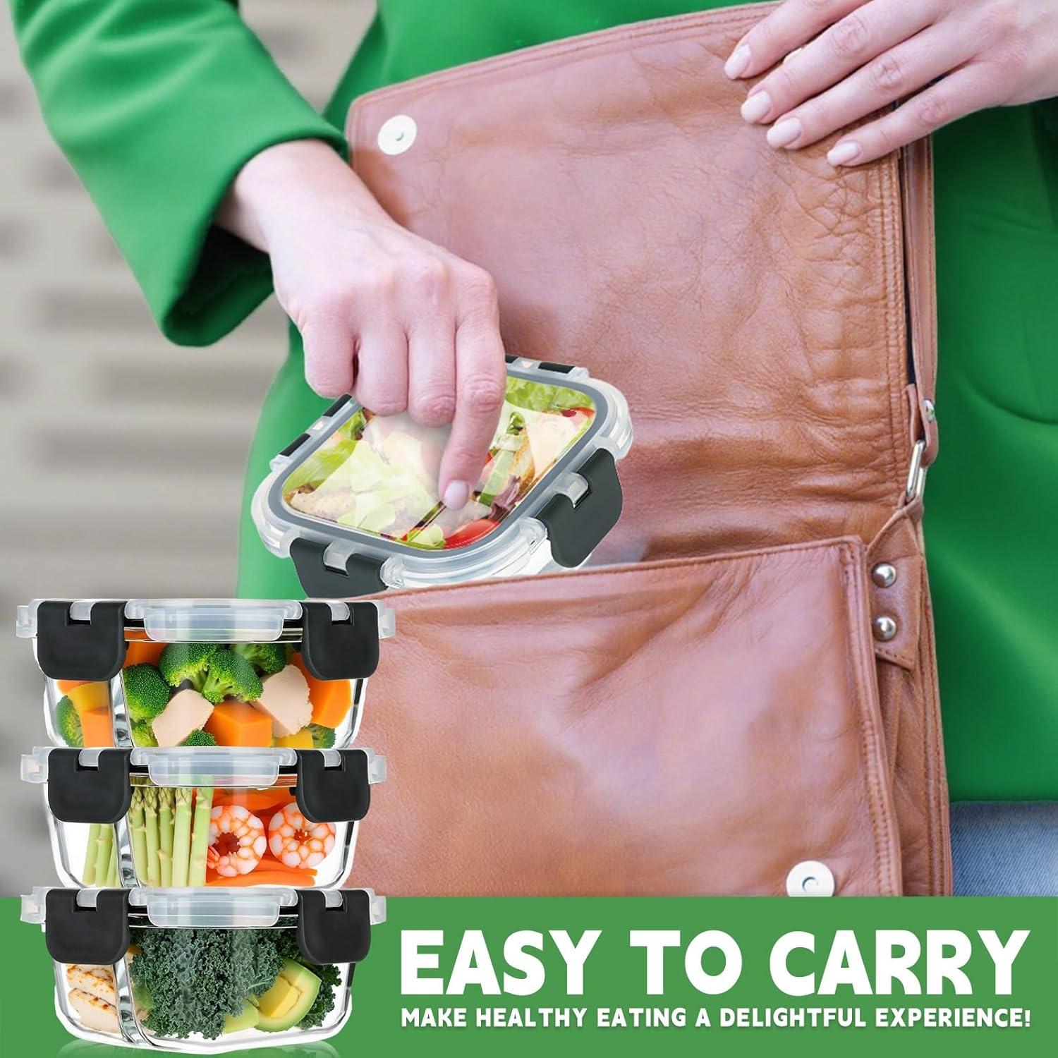 Paquete de 5 Contenedores de Comida Bariátrica ZUNKNOD 240 ml