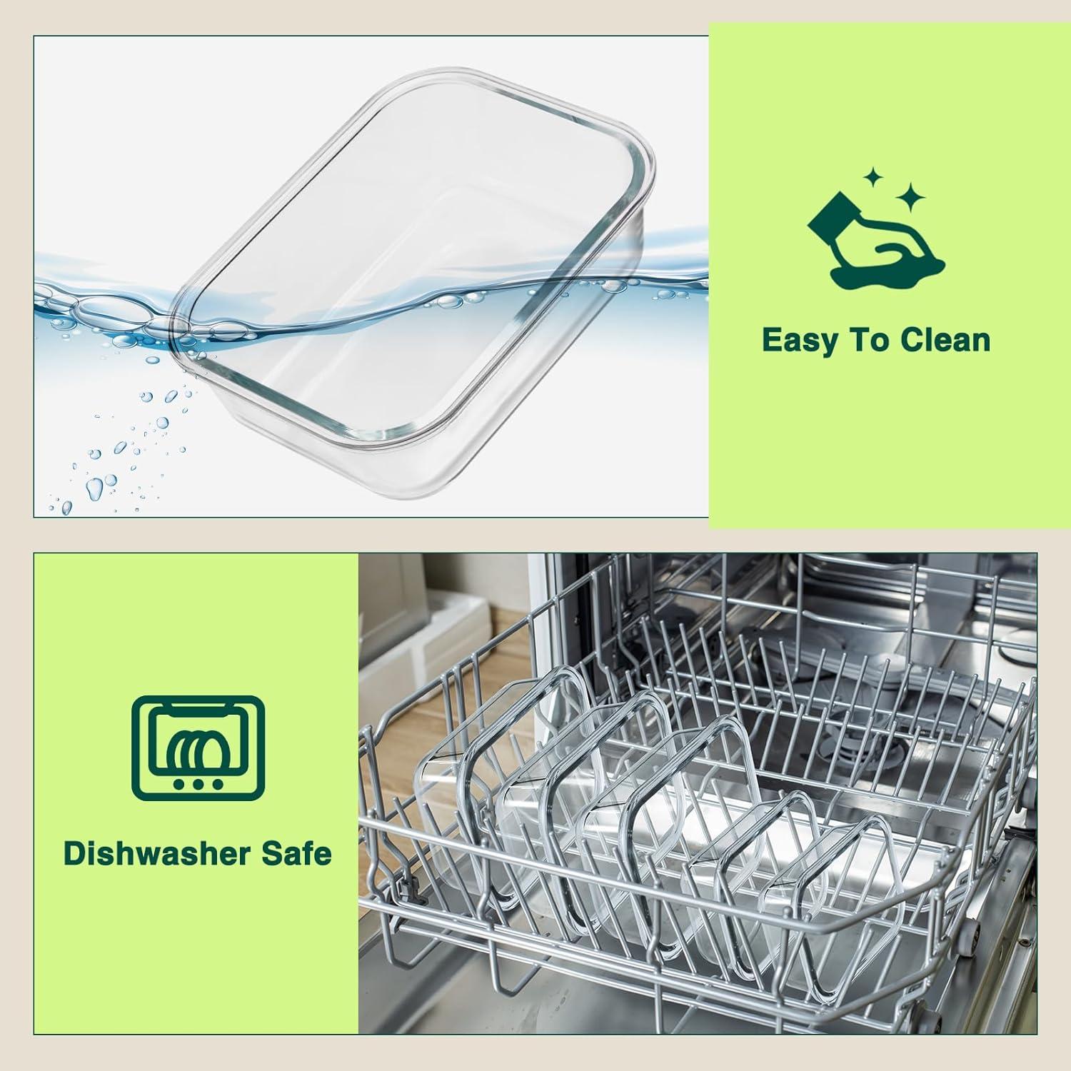 Set de 10 Contenedores de Almacenamiento de Vidrio Glotoch