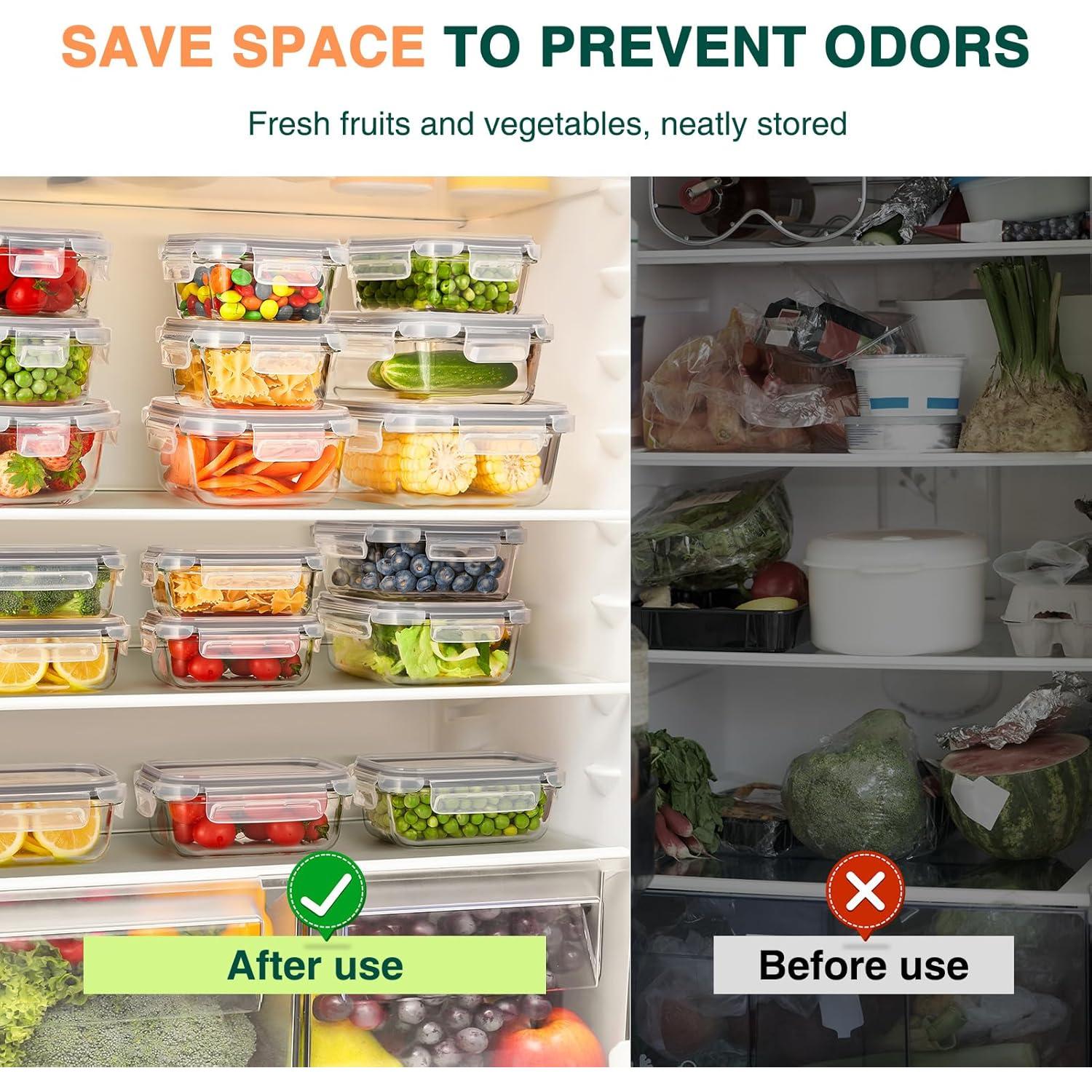 Set de 10 Contenedores de Almacenamiento de Vidrio Glotoch