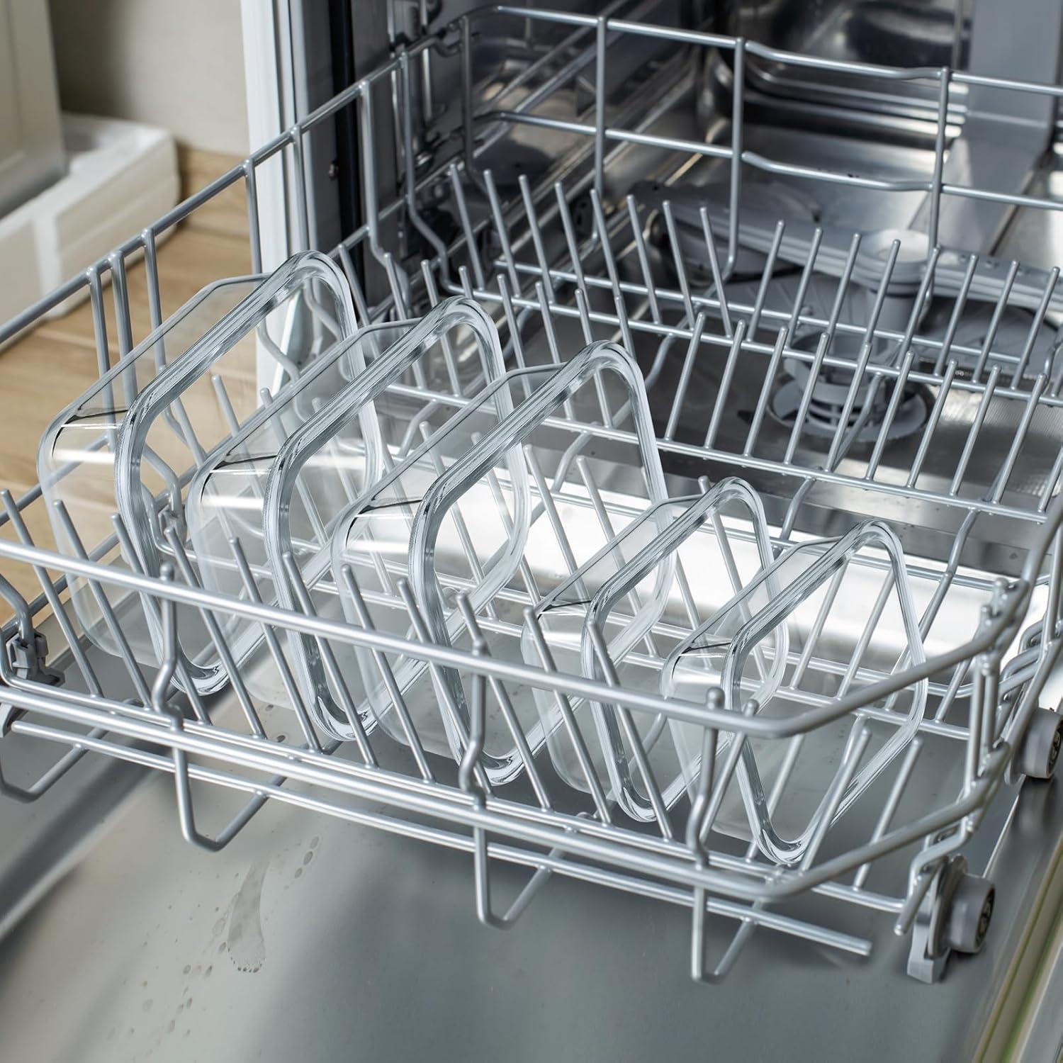 Set de 10 Contenedores de Almacenamiento de Vidrio Glotoch