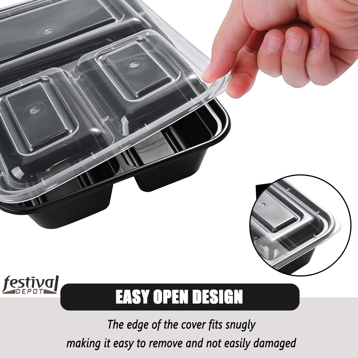 22 Contenedores de Comida Bento 43 OZ Festival Deportivo