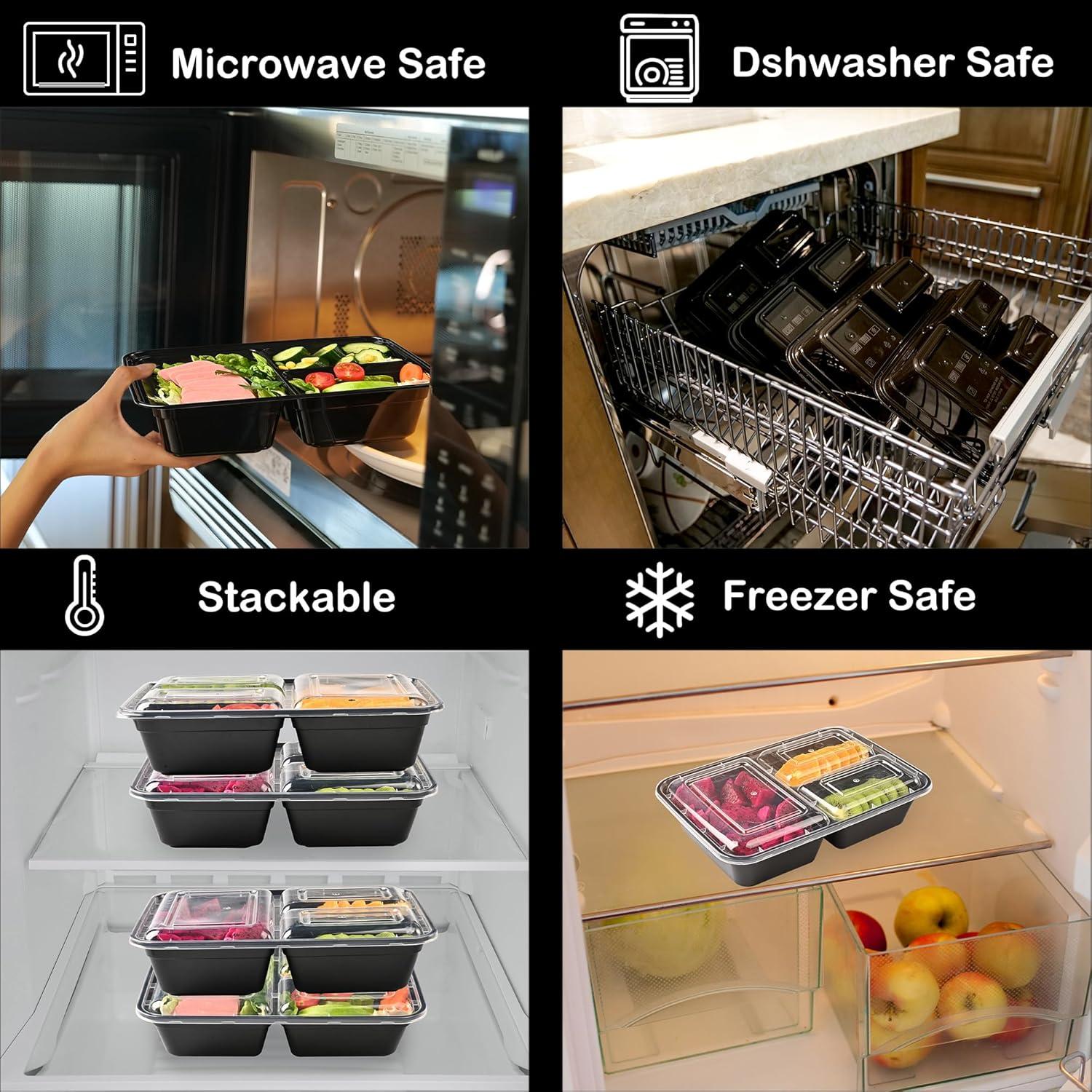 22 Contenedores de Comida Bento 43 OZ Festival Deportivo