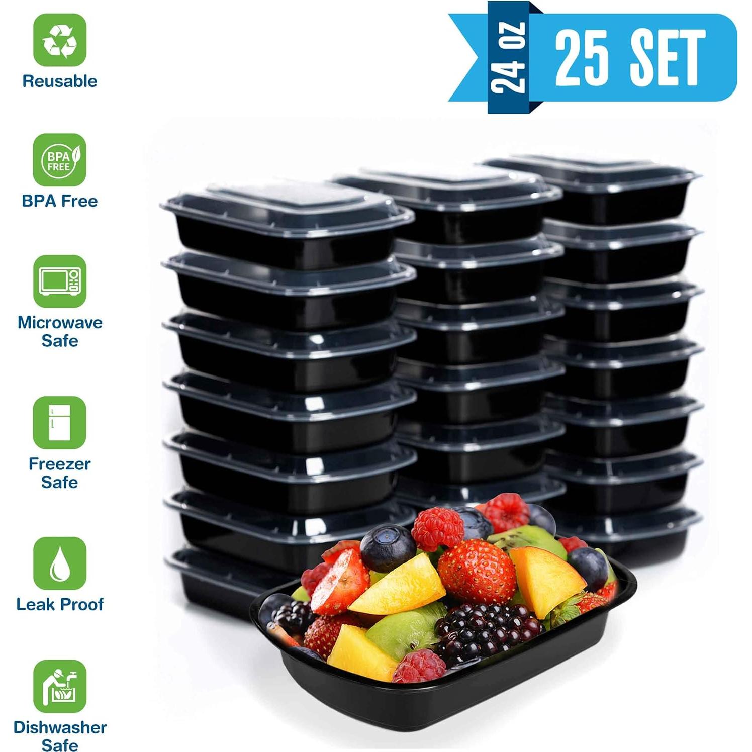 Contenedor de Comidas Reutilizable SafeWare 24oz 25 Set