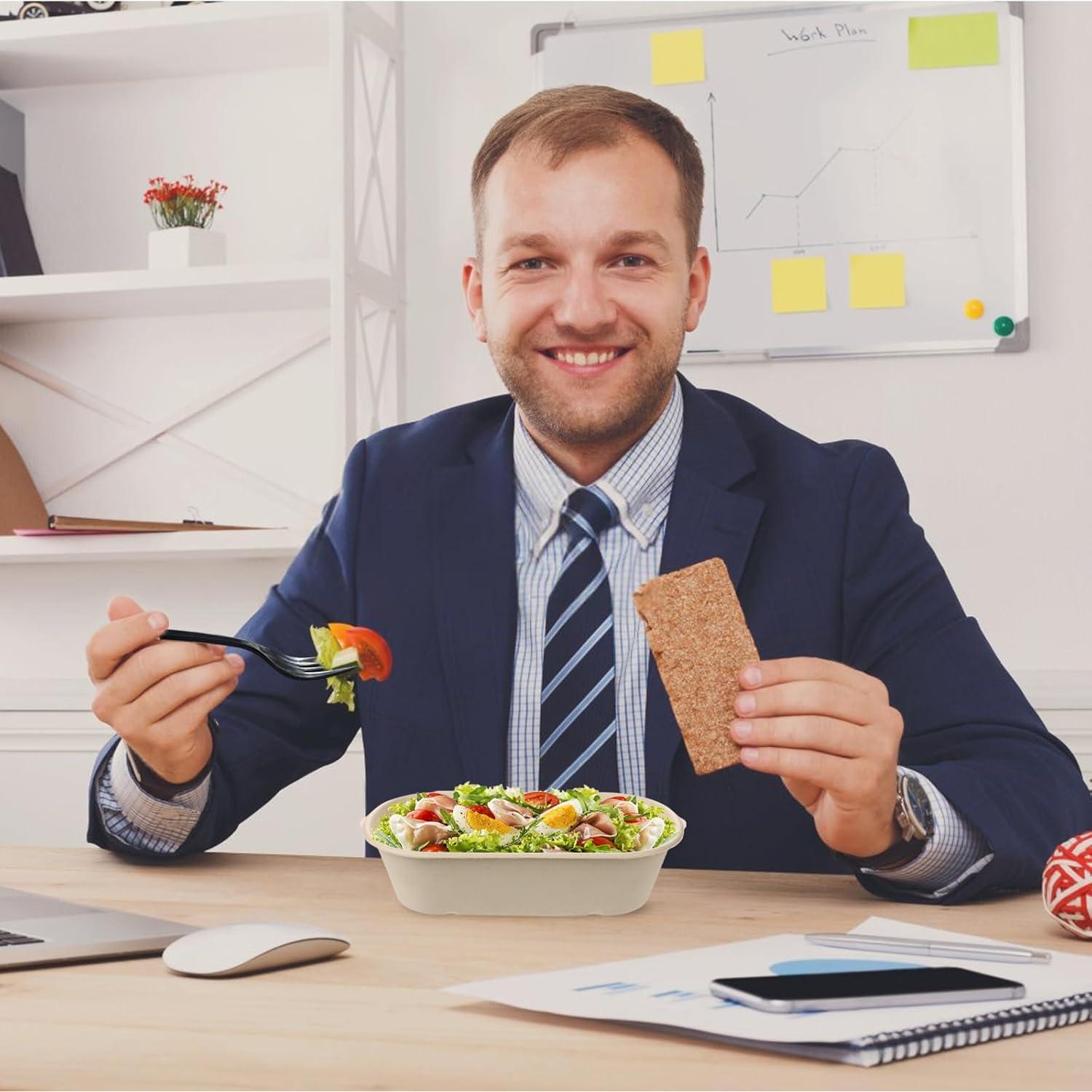 Paquete de 50 Contenedores Desechables Retainbre 23 oz con Tapas