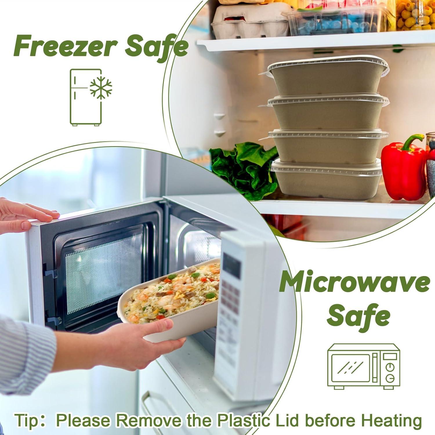 Paquete de 50 Contenedores Desechables Retainbre 23 oz con Tapas