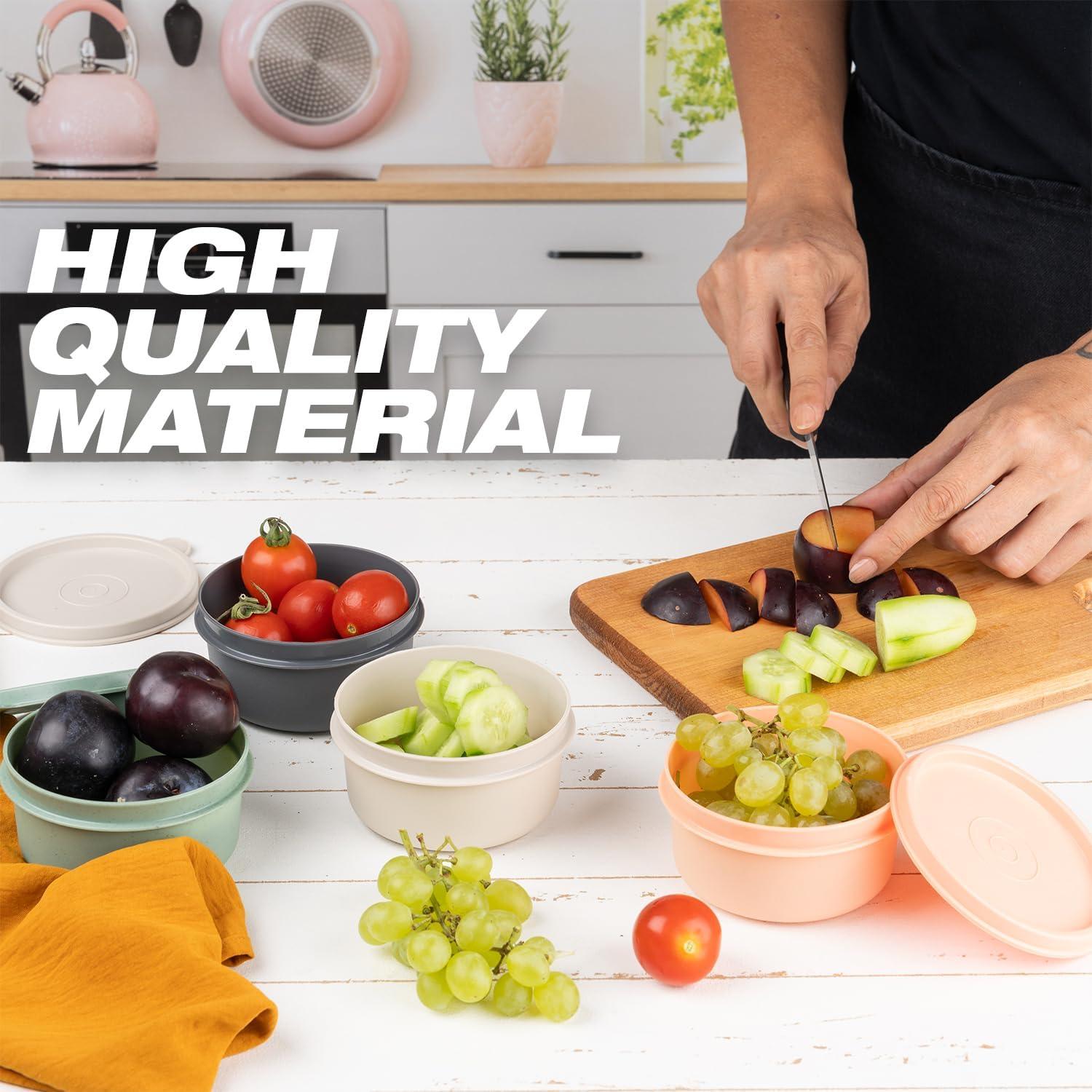 Set de 10 Contenedores Redondos Eynel 9 oz A Prueba de Fugas