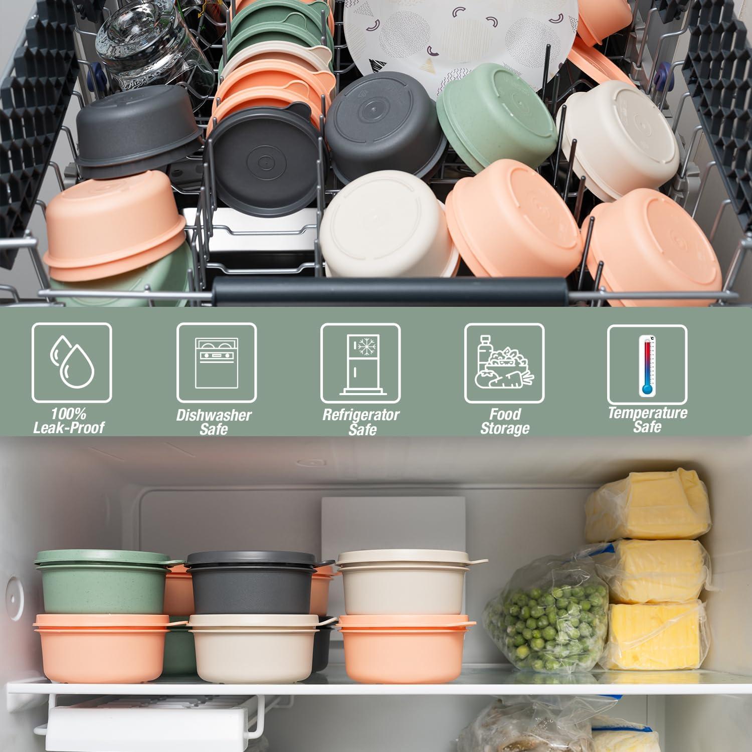 Set de 10 Contenedores Redondos Eynel 9 oz A Prueba de Fugas