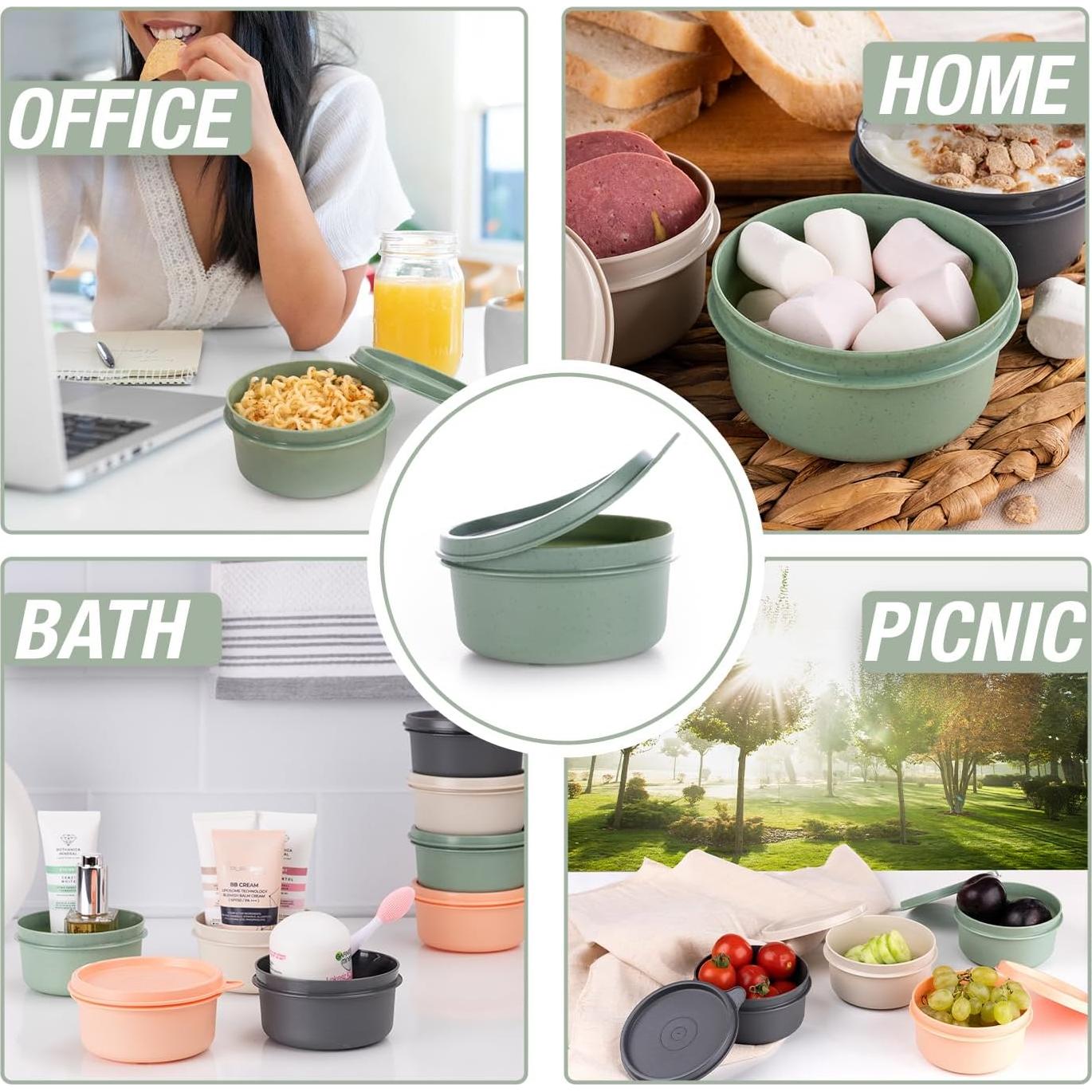 Set de 10 Contenedores Redondos Eynel 9 oz A Prueba de Fugas