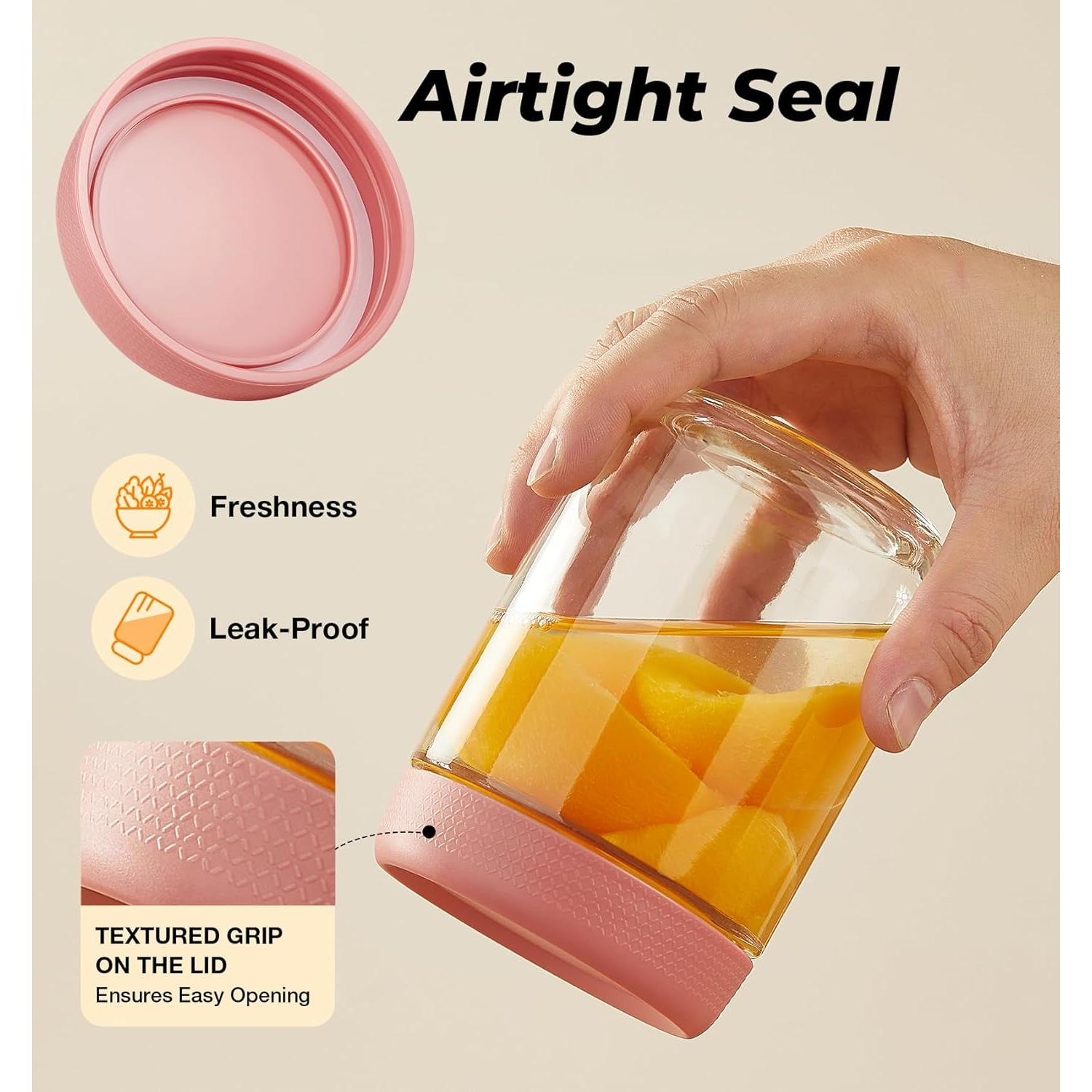 Juego de 9 Tarros de Vidrio Mason para Avena Nocturna 16oz 10oz 4oz