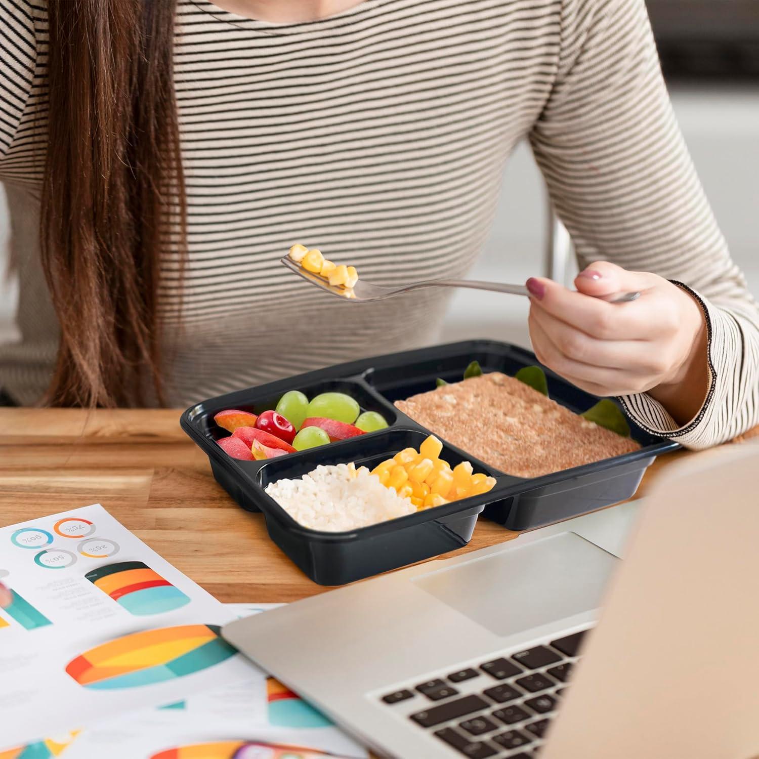 Contenedores de Comida Reutilizables Paquete Cómodo 50 Pzas 24 oz