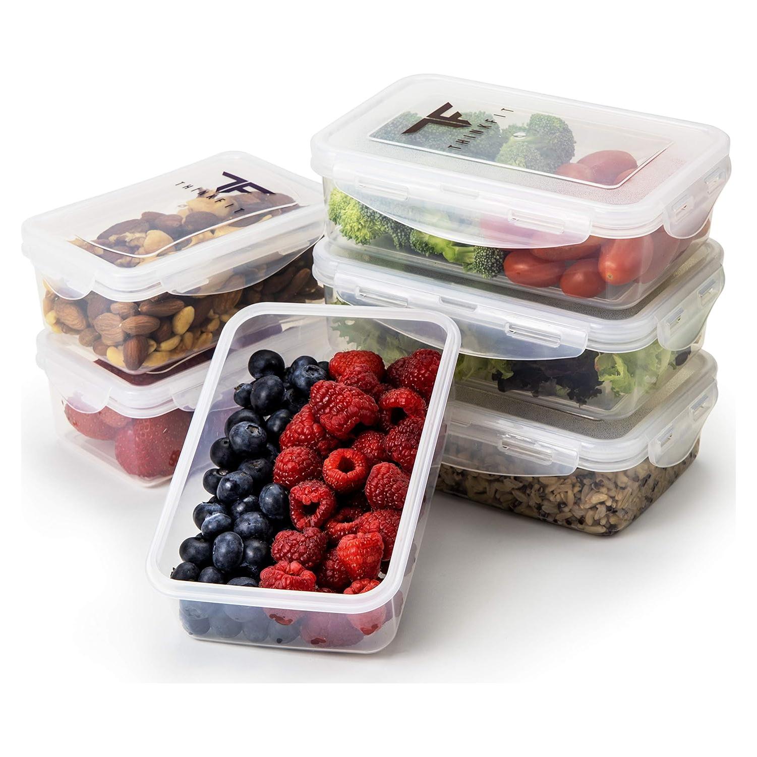 Contenedores de Comida ThinkFit 6 Piezas Herméticos 1.5 y 2.5 Tazas