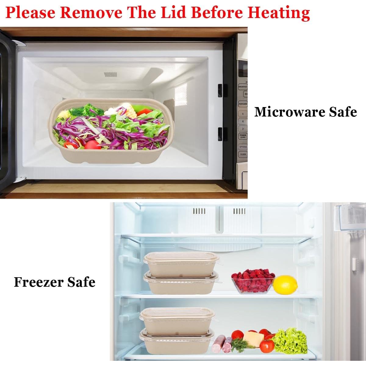 Contenedores Desechables Aksipo 50 Paquete 700 ml Rectangulares