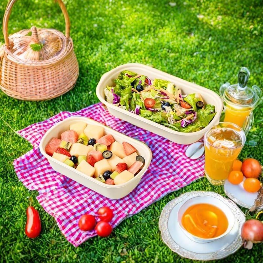 Contenedores Desechables Aksipo 50 Paquete 700 ml Rectangulares