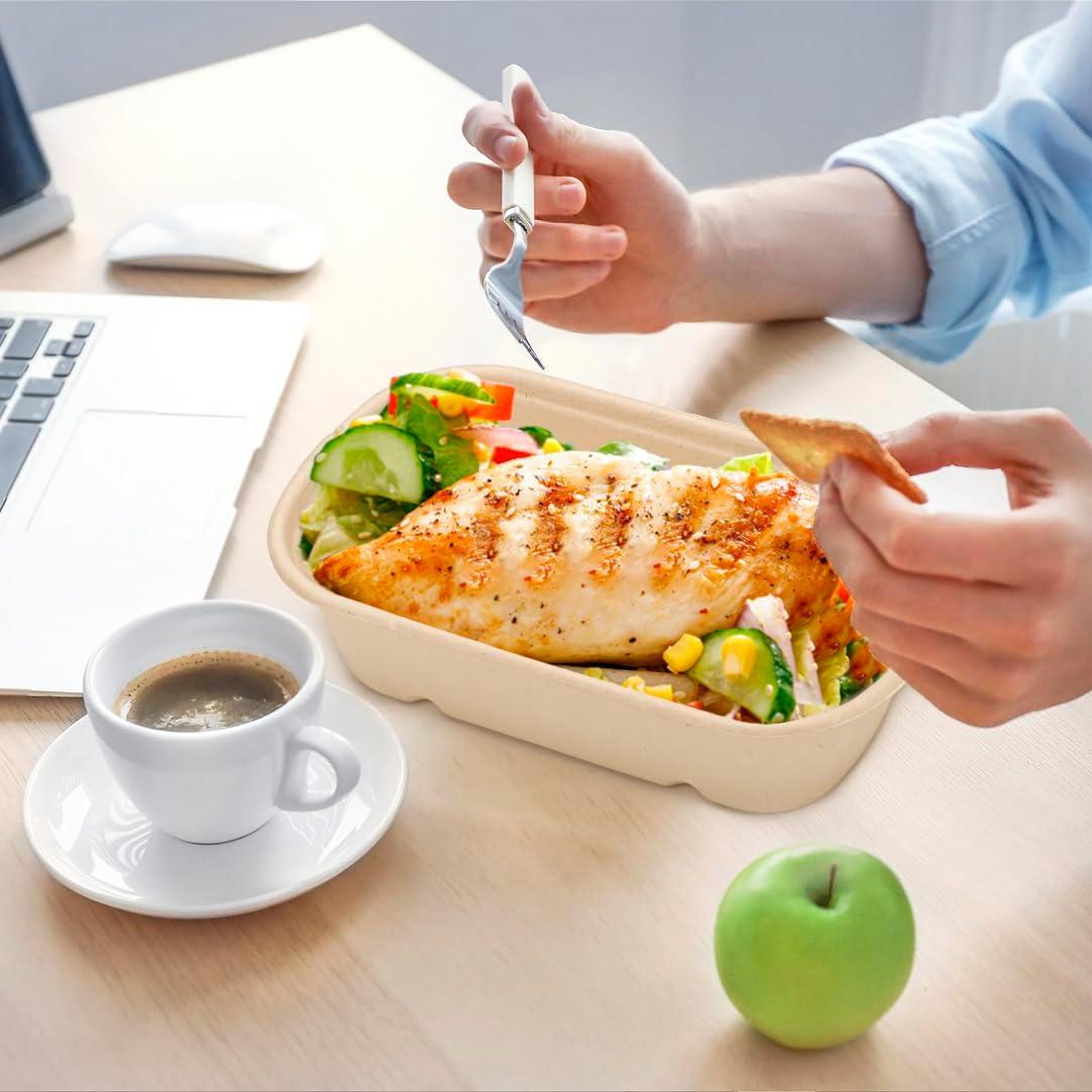 Contenedores Desechables Aksipo 50 Paquete 700 ml Rectangulares