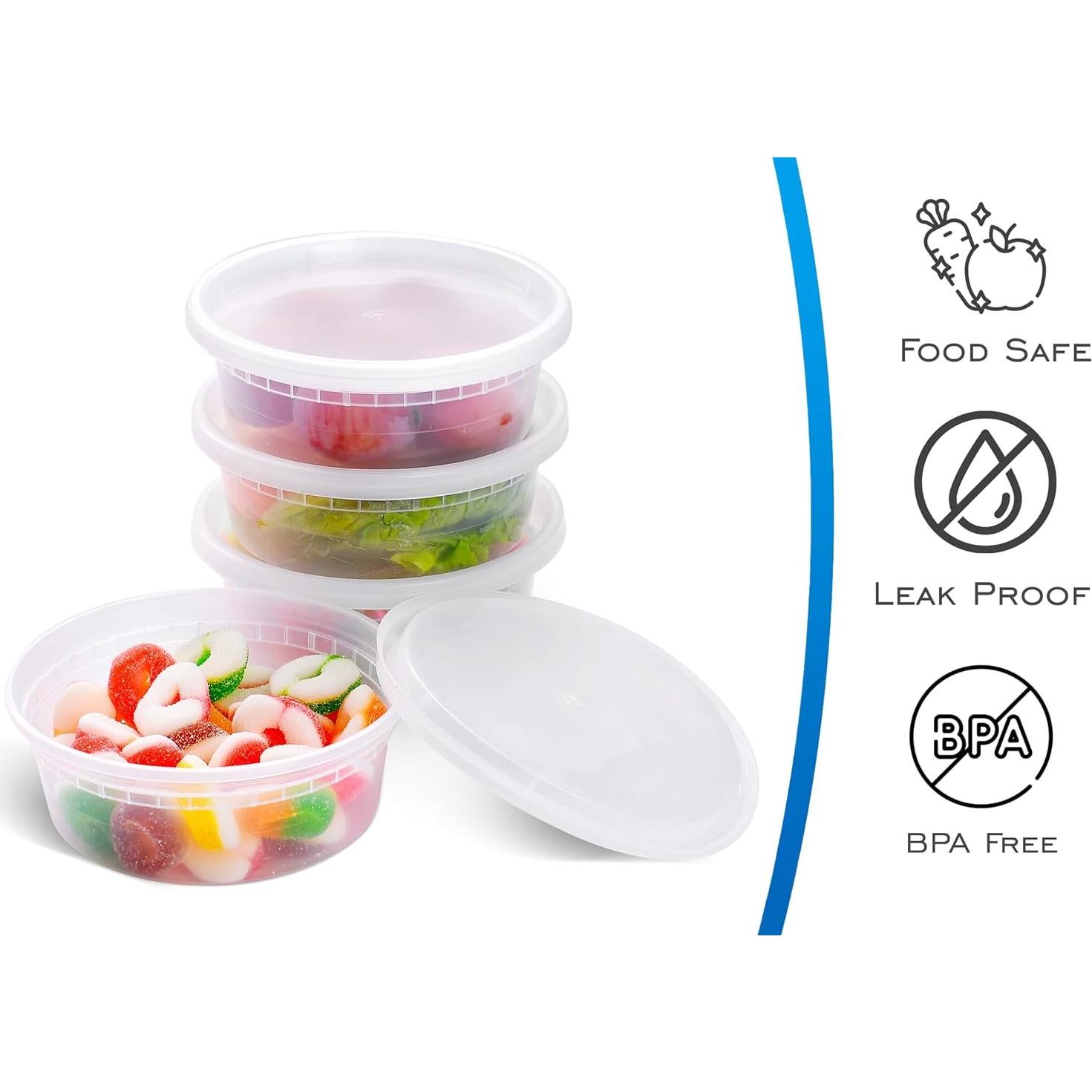 Contenedores de Almacenamiento de Comida EDI 50 Sets 226g