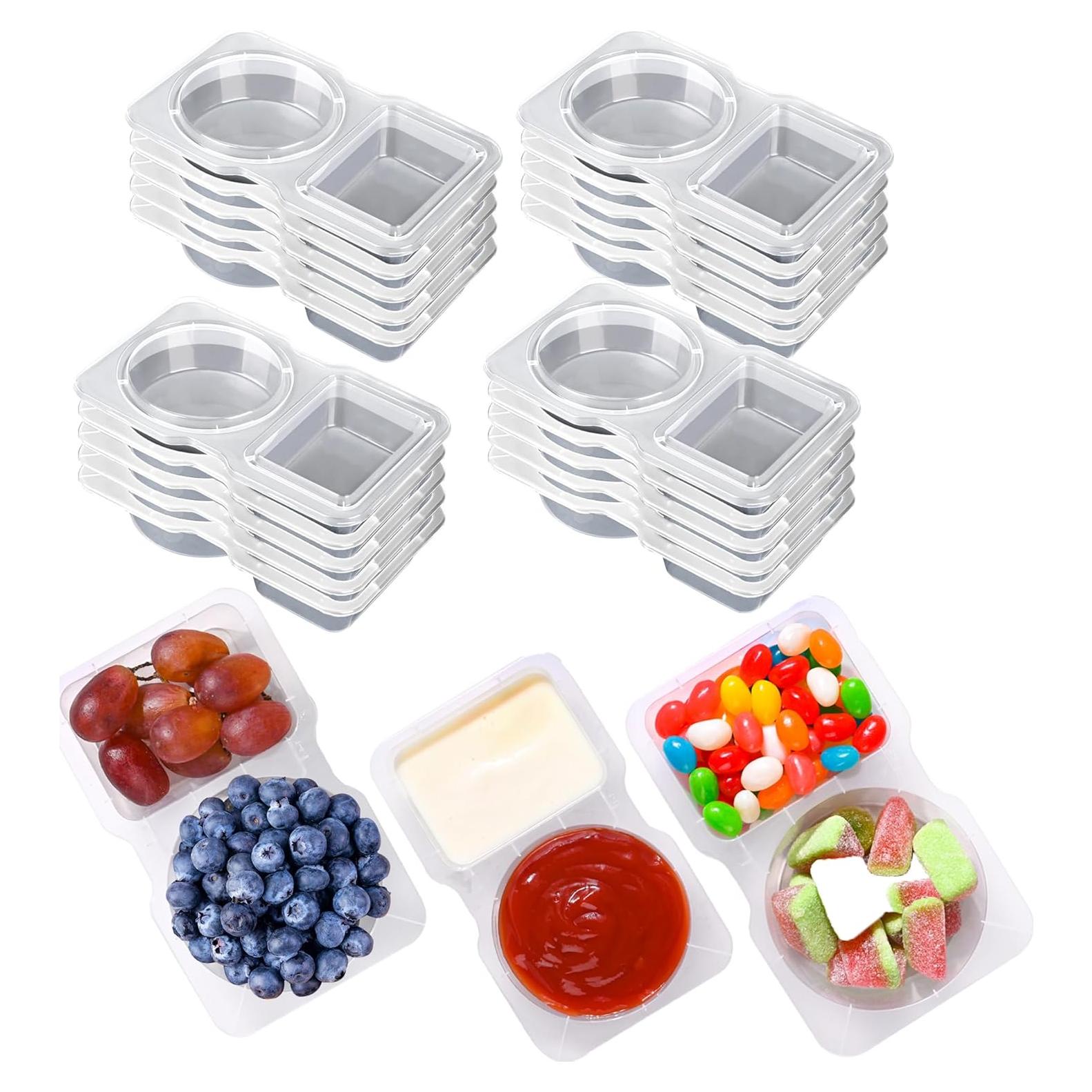 Contenedores de Condimentos Doble Compartimento 20PCS Y.NANLIMING