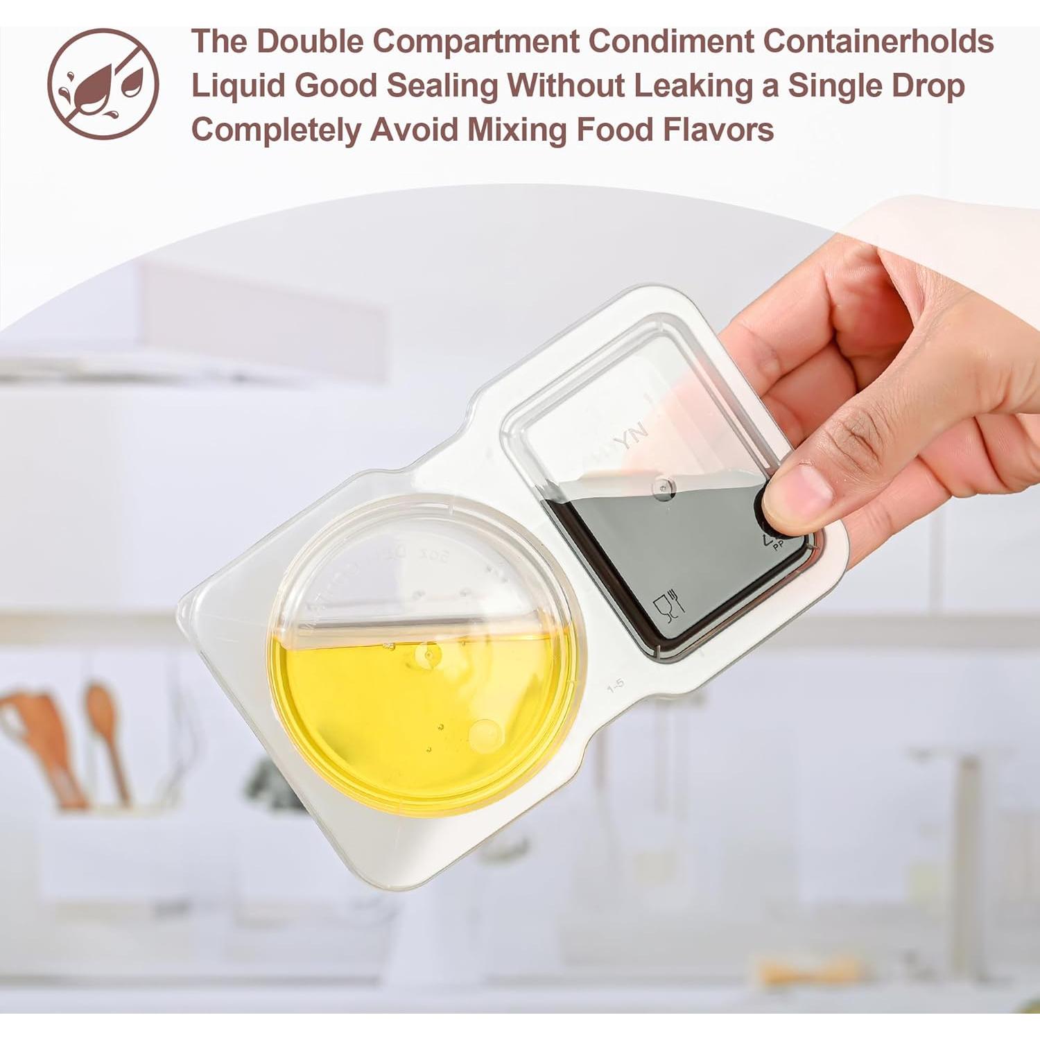 Contenedores de Condimentos Doble Compartimento 20PCS Y.NANLIMING