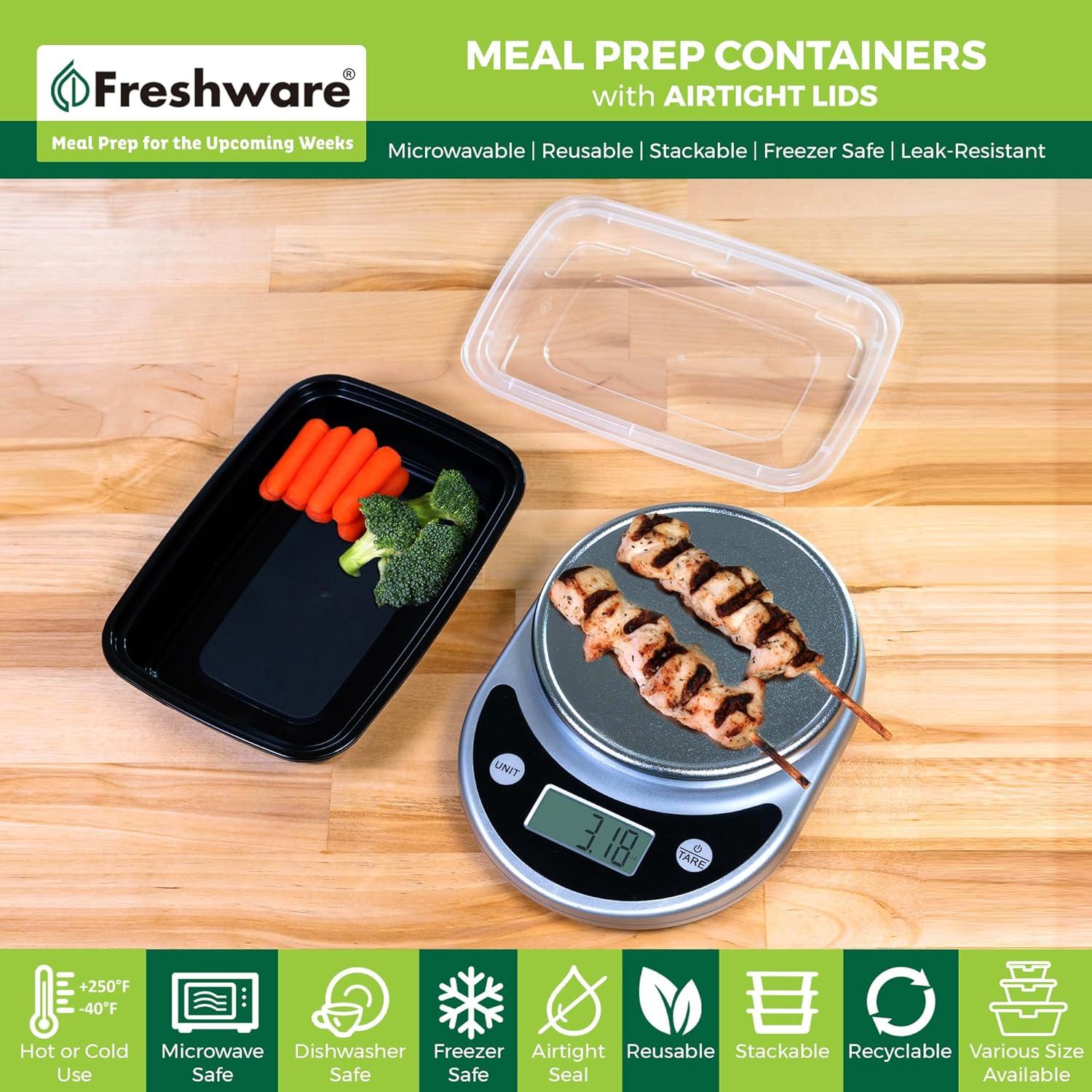 Contenedores de Comida Freshware 150 Pzas 710ml Herméticos