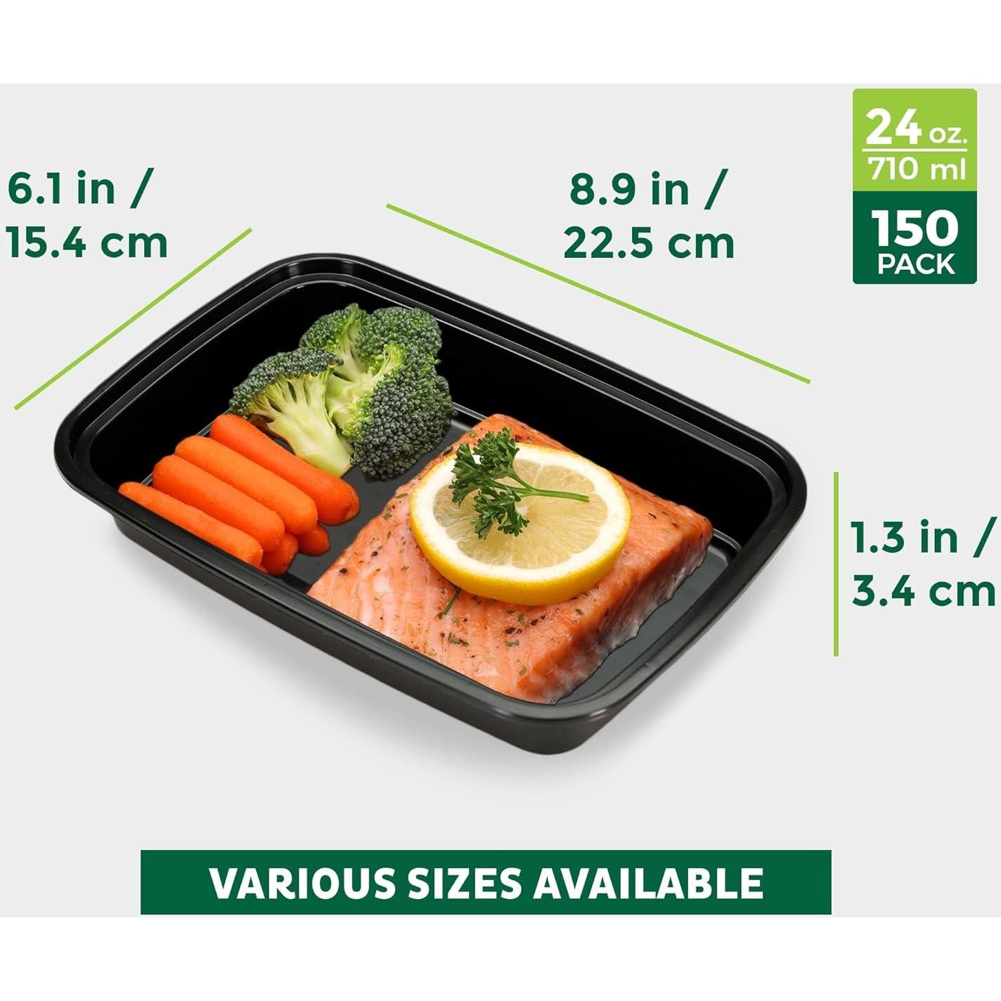 Contenedores de Comida Freshware 150 Pzas 710ml Herméticos