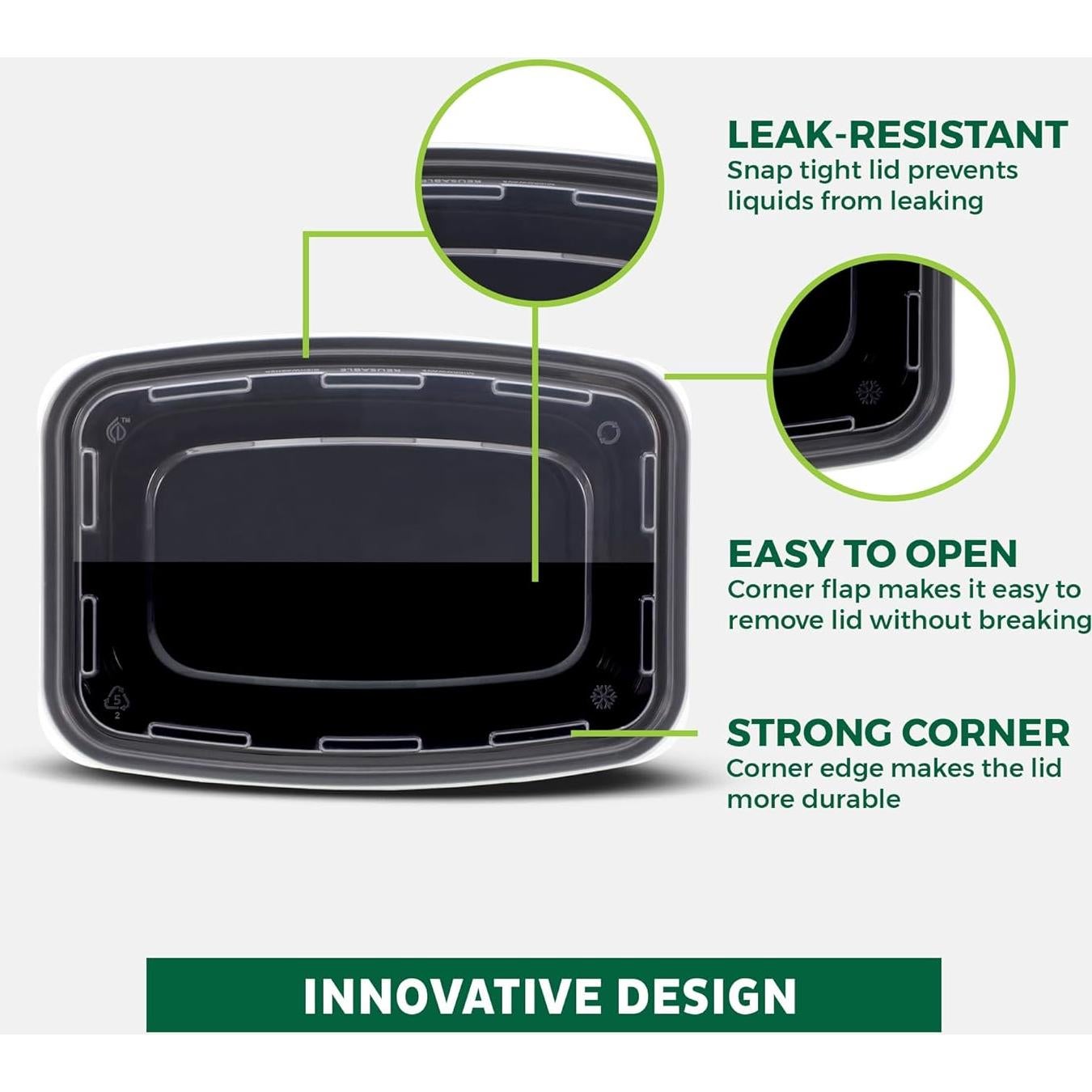 Contenedores de Comida Freshware 150 Pzas 710ml Herméticos