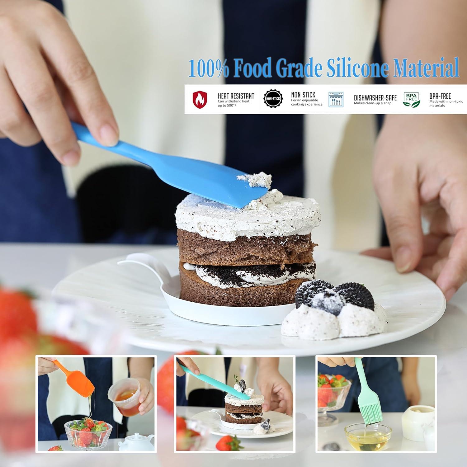 Conjunto de 6 Espátulas de Silicona MONGSEW Resistente al Calor