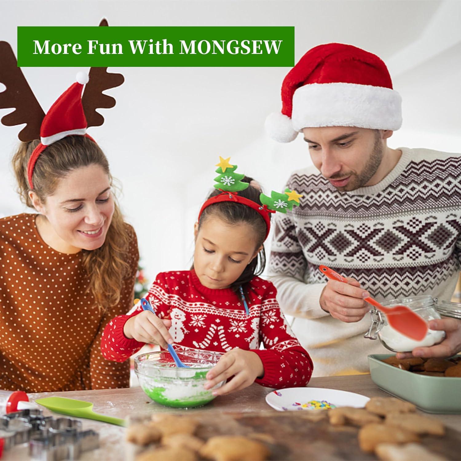 Conjunto de 6 Espátulas de Silicona MONGSEW Resistente al Calor