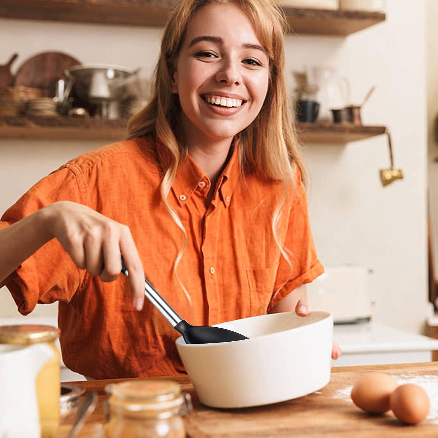 Paquete de 4 utensilios de cocina DaiRen Kitchen - Silicona y Acero Inoxidable