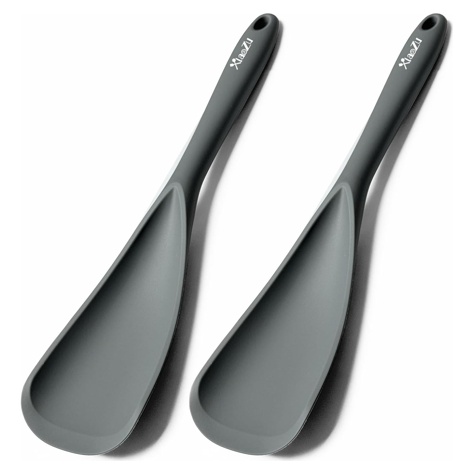 Cuchara Espátula de Silicona XiaoZu 32 cm Gris 2 Pzs Libre BPA