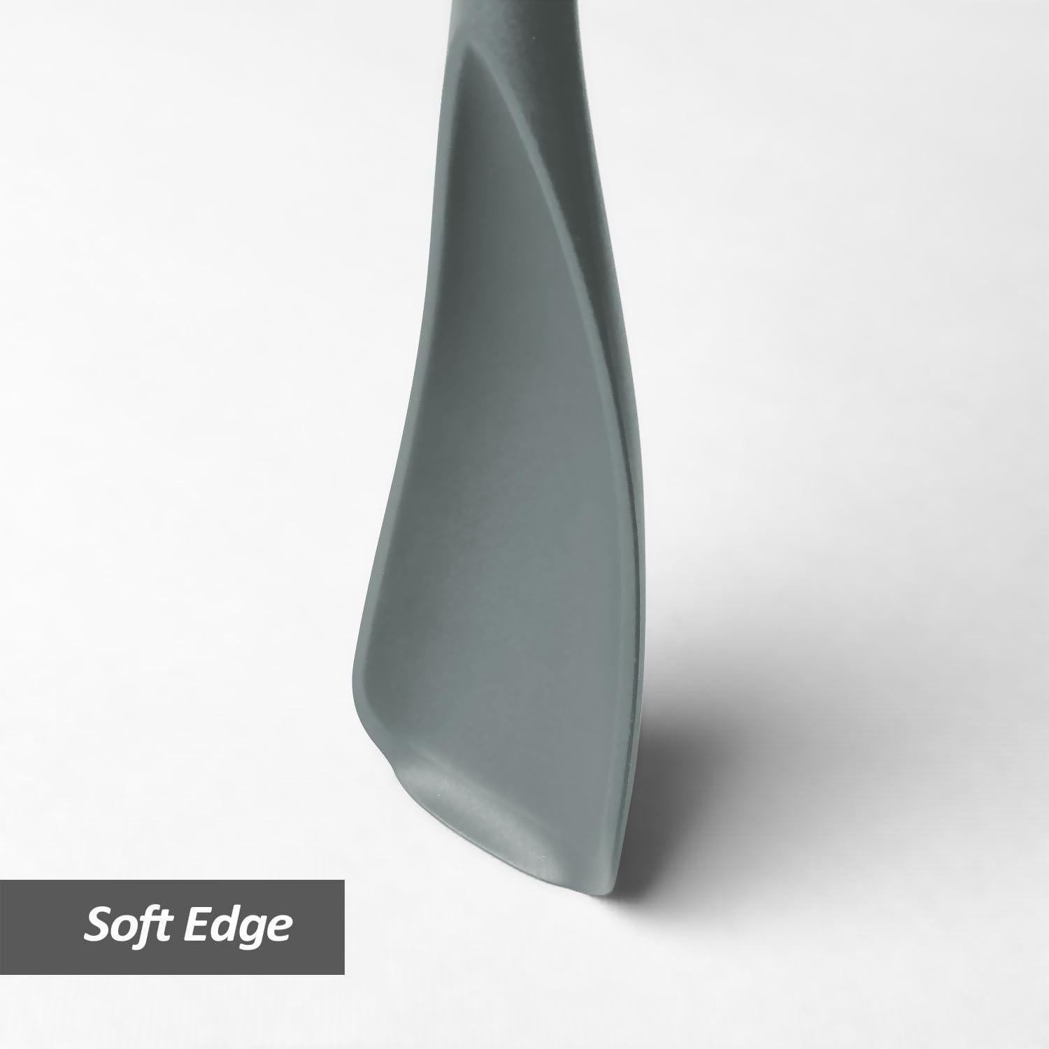 Cuchara Espátula de Silicona XiaoZu 32 cm Gris 2 Pzs Libre BPA