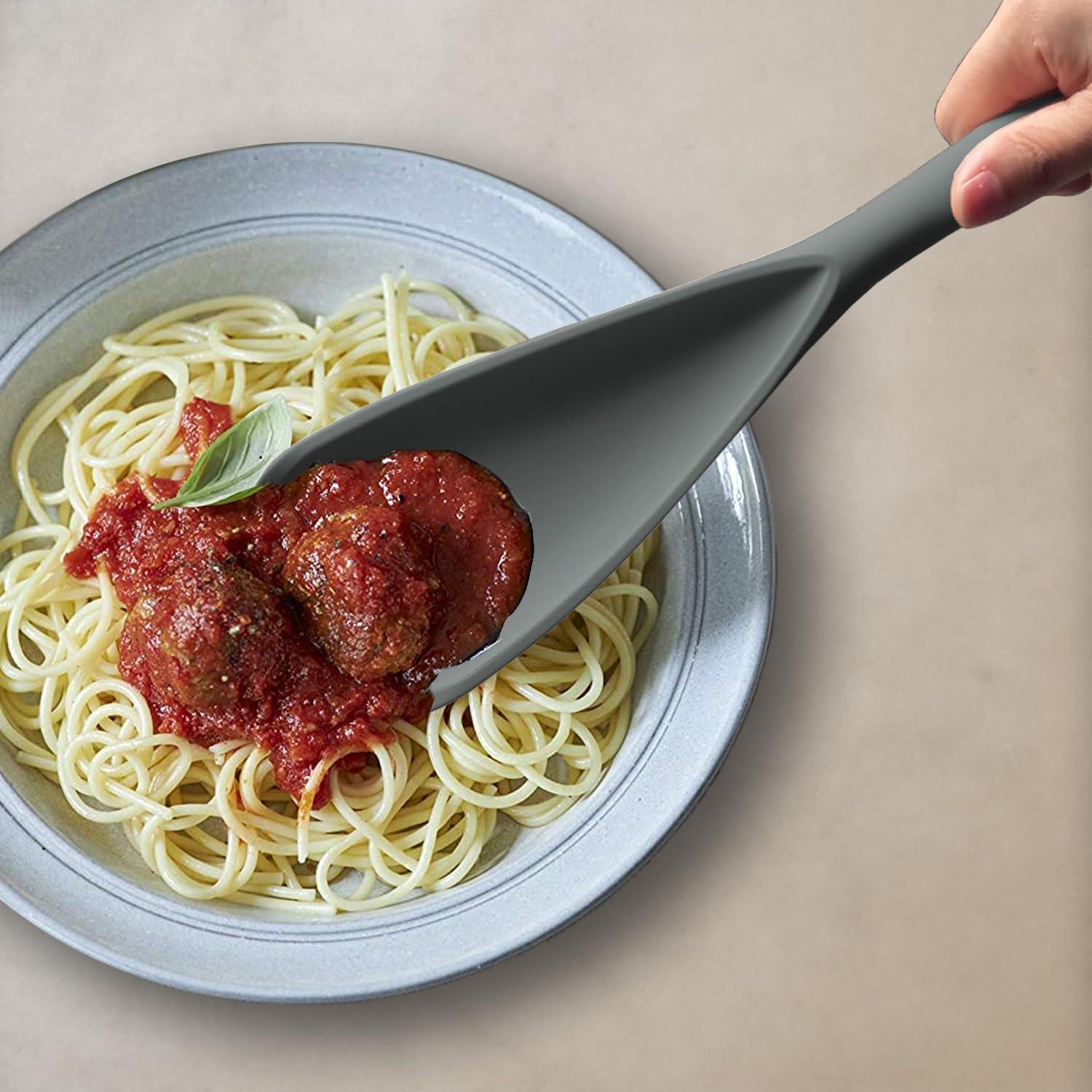 Cuchara Espátula de Silicona XiaoZu 32 cm Gris 2 Pzs Libre BPA