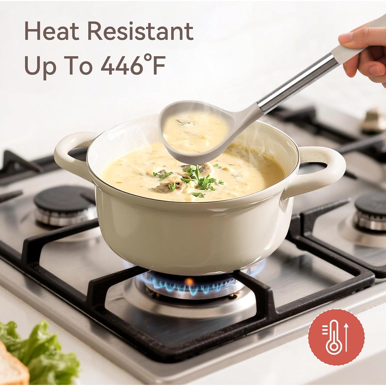 Juego de Utensilios de Cocina NCUE 28 Piezas Silicona Acero Inoxidable