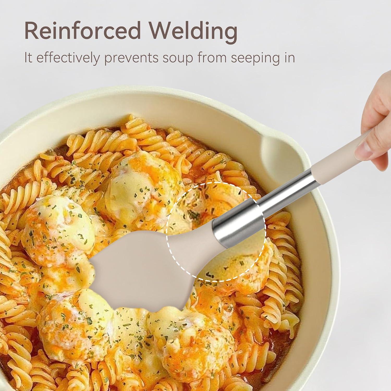 Juego de Utensilios de Cocina NCUE 28 Piezas Silicona Acero Inoxidable