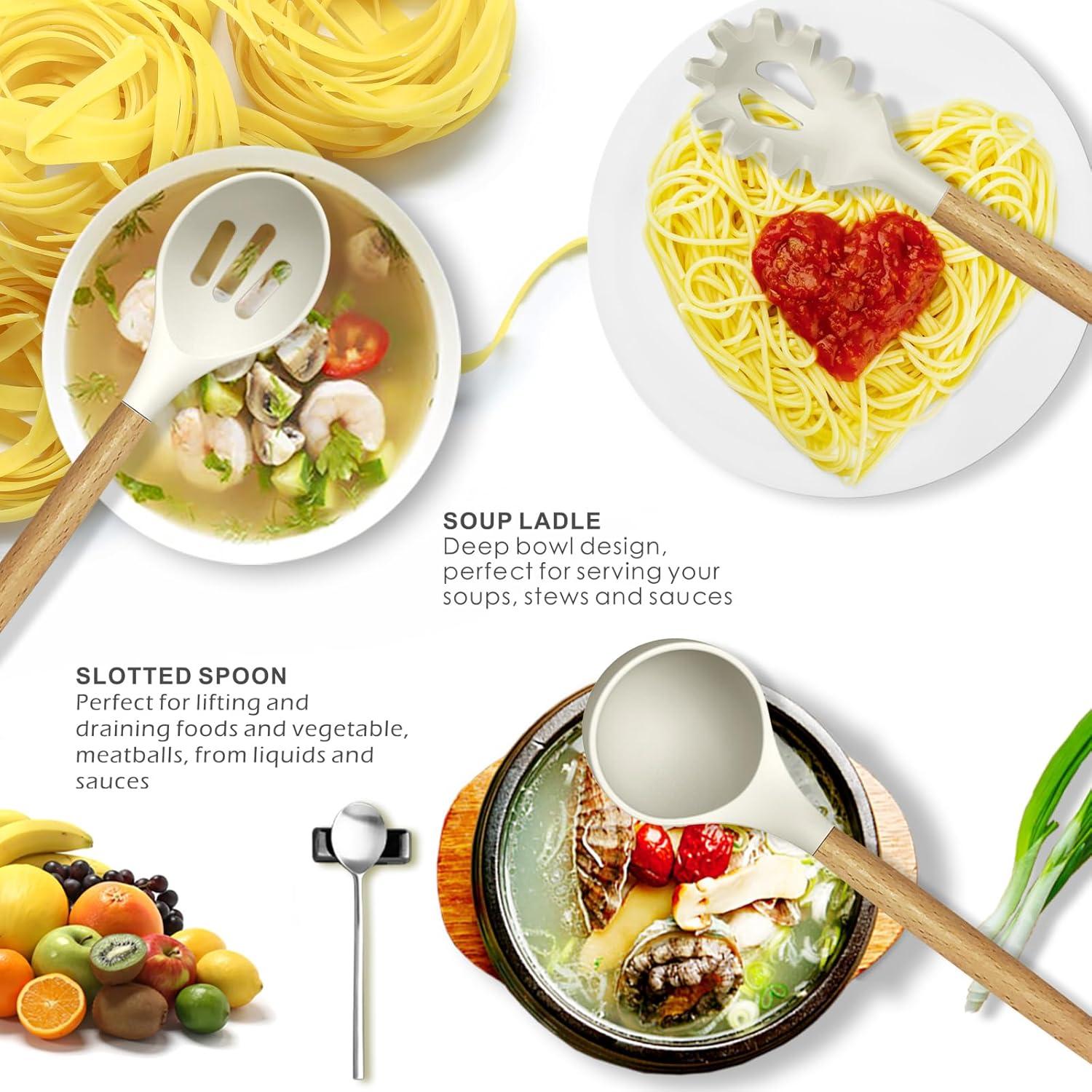 Juego de Utensilios de Cocina de Silicona Oannao 14 Piezas