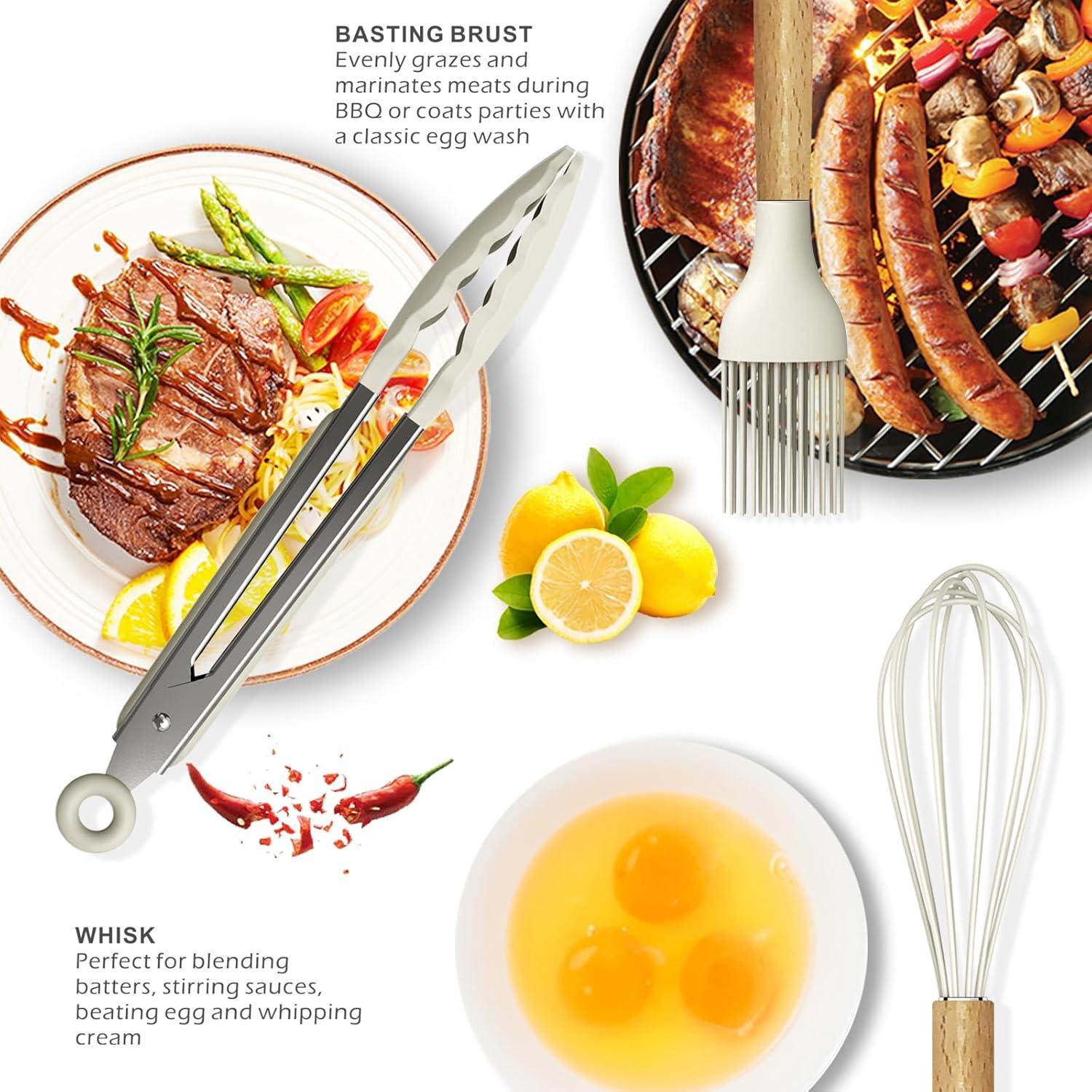 Juego de Utensilios de Cocina de Silicona Oannao 14 Piezas