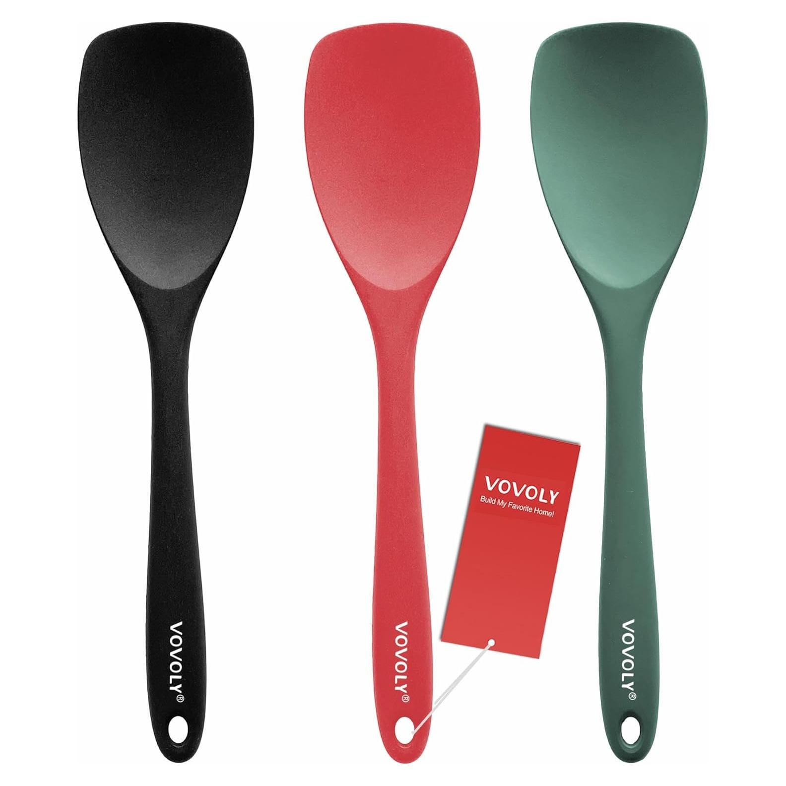 Juego de Cucharas Espátula de Silicona VOVOLY Resistente al Calor