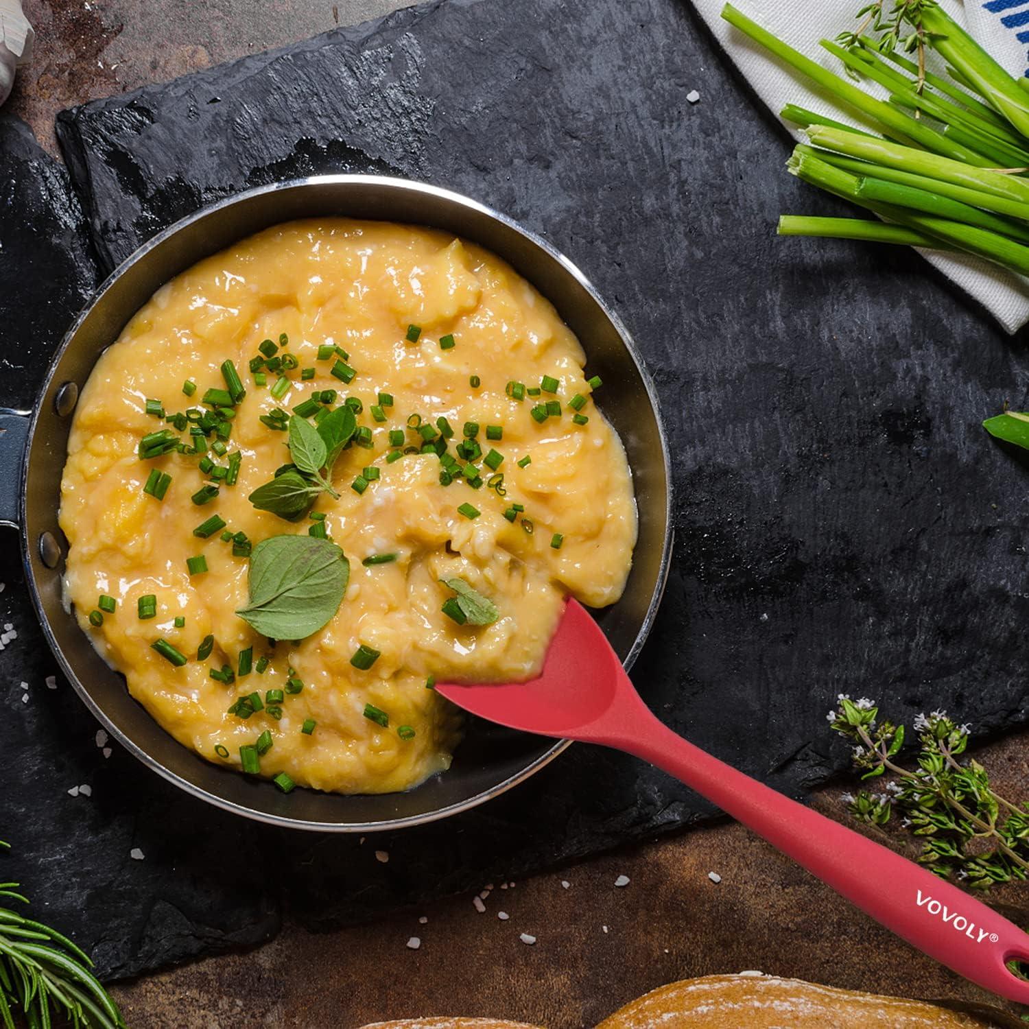 Juego de Cucharas Espátula de Silicona VOVOLY Resistente al Calor