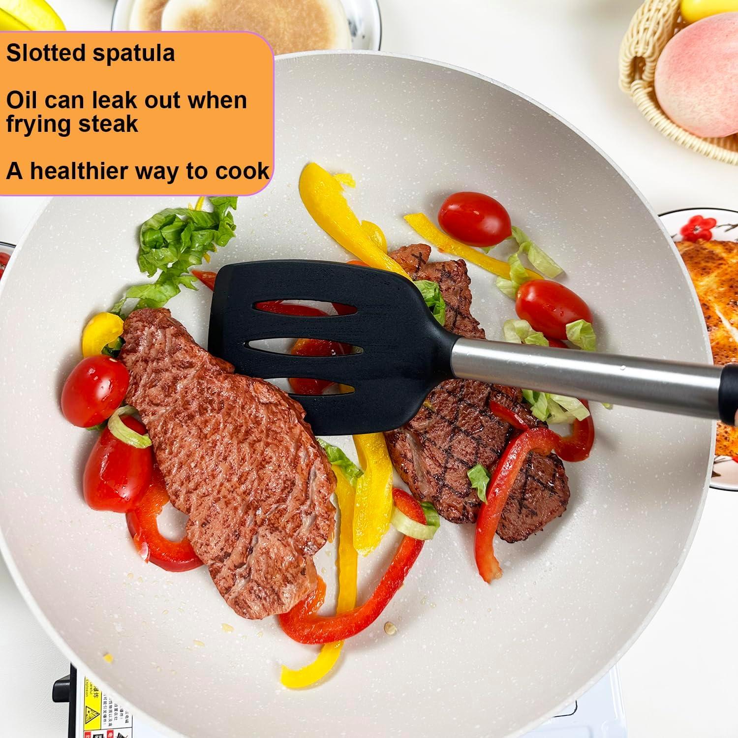 Juego de 3 Espátulas de Silicona KLAQQED Resistente al Calor