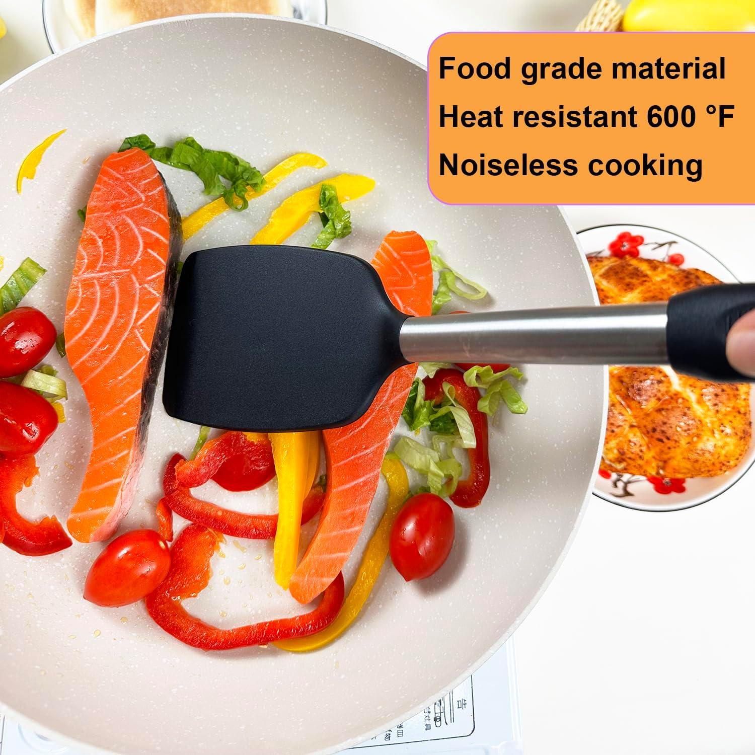 Juego de 3 Espátulas de Silicona KLAQQED Resistente al Calor