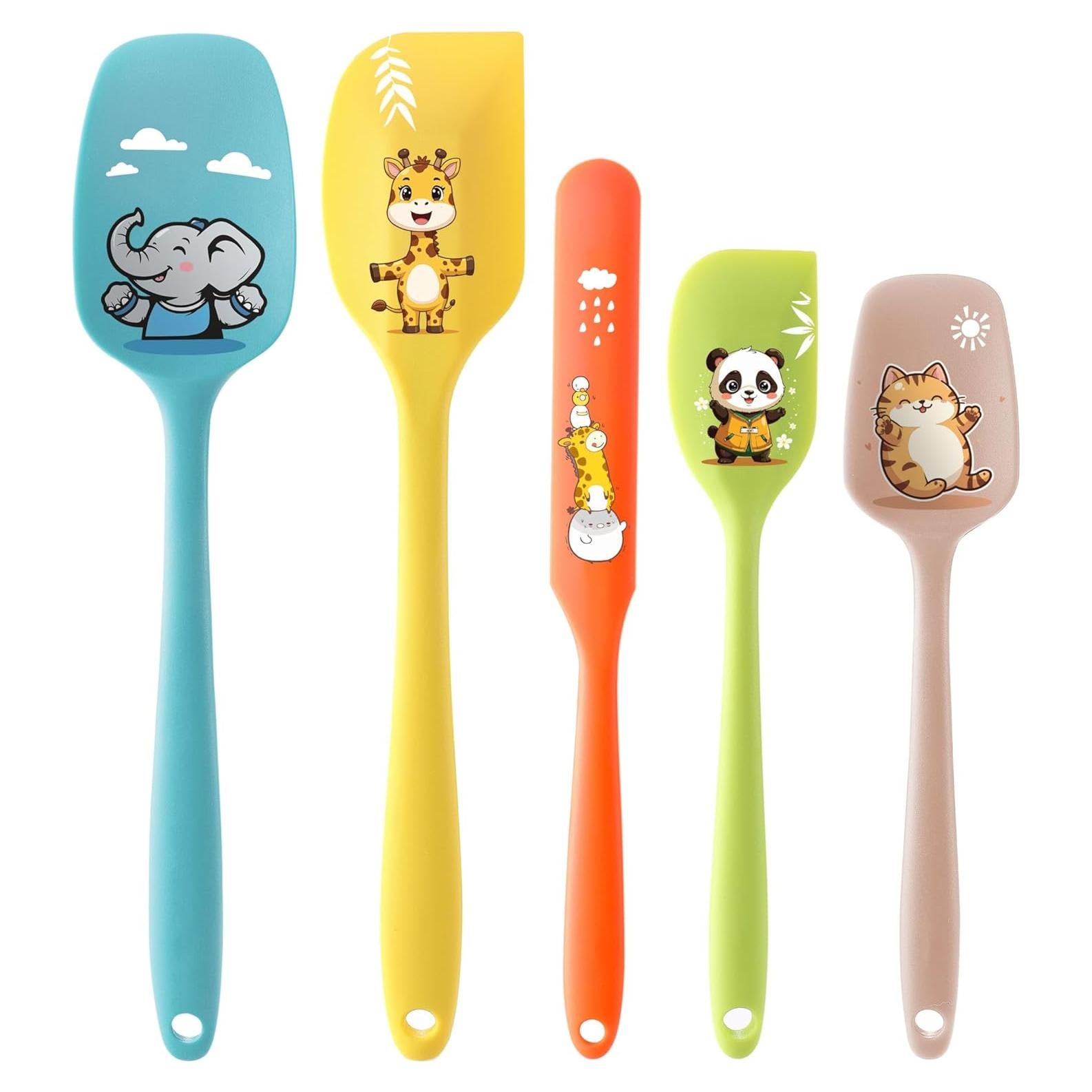 Juego de Espátulas de Silicona DQELFA 5 Piezas Multicolores