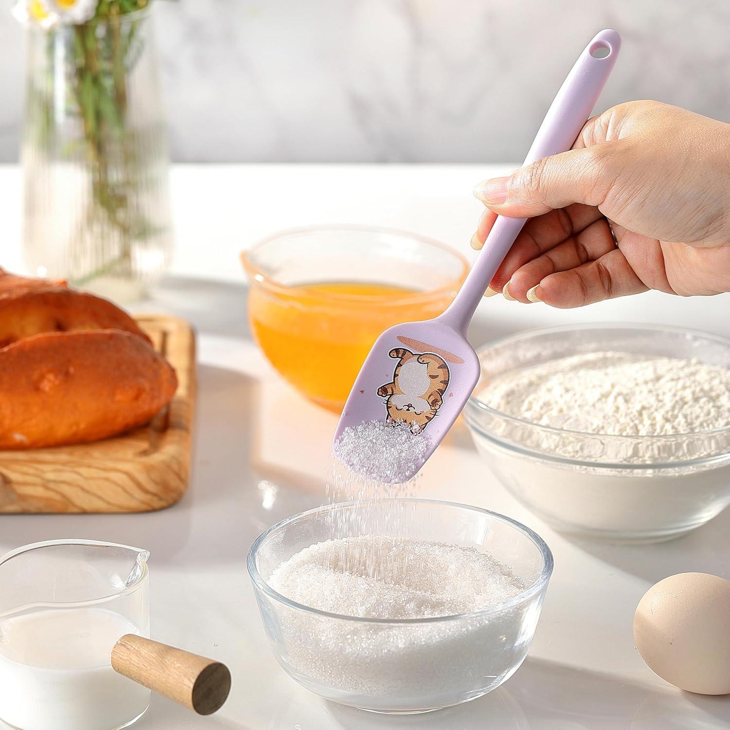 Juego de Espátulas de Silicona DQELFA 5 Piezas Multicolores